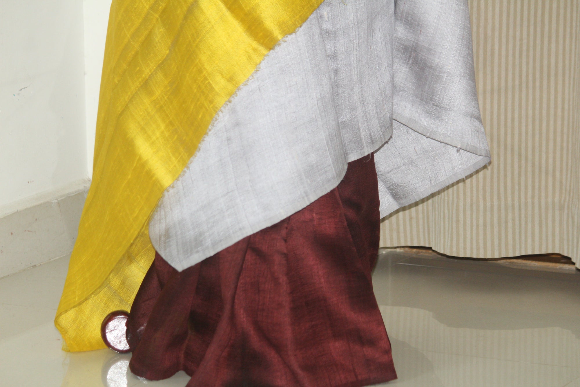 Dupion pure raw silk saree