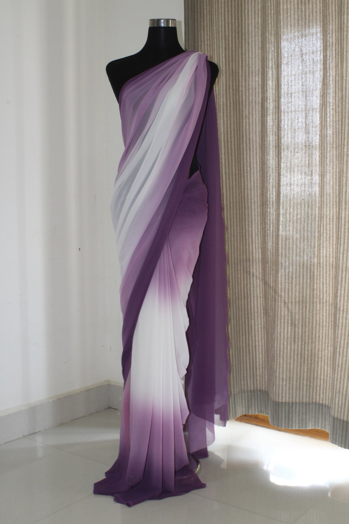Shaded georgette saree