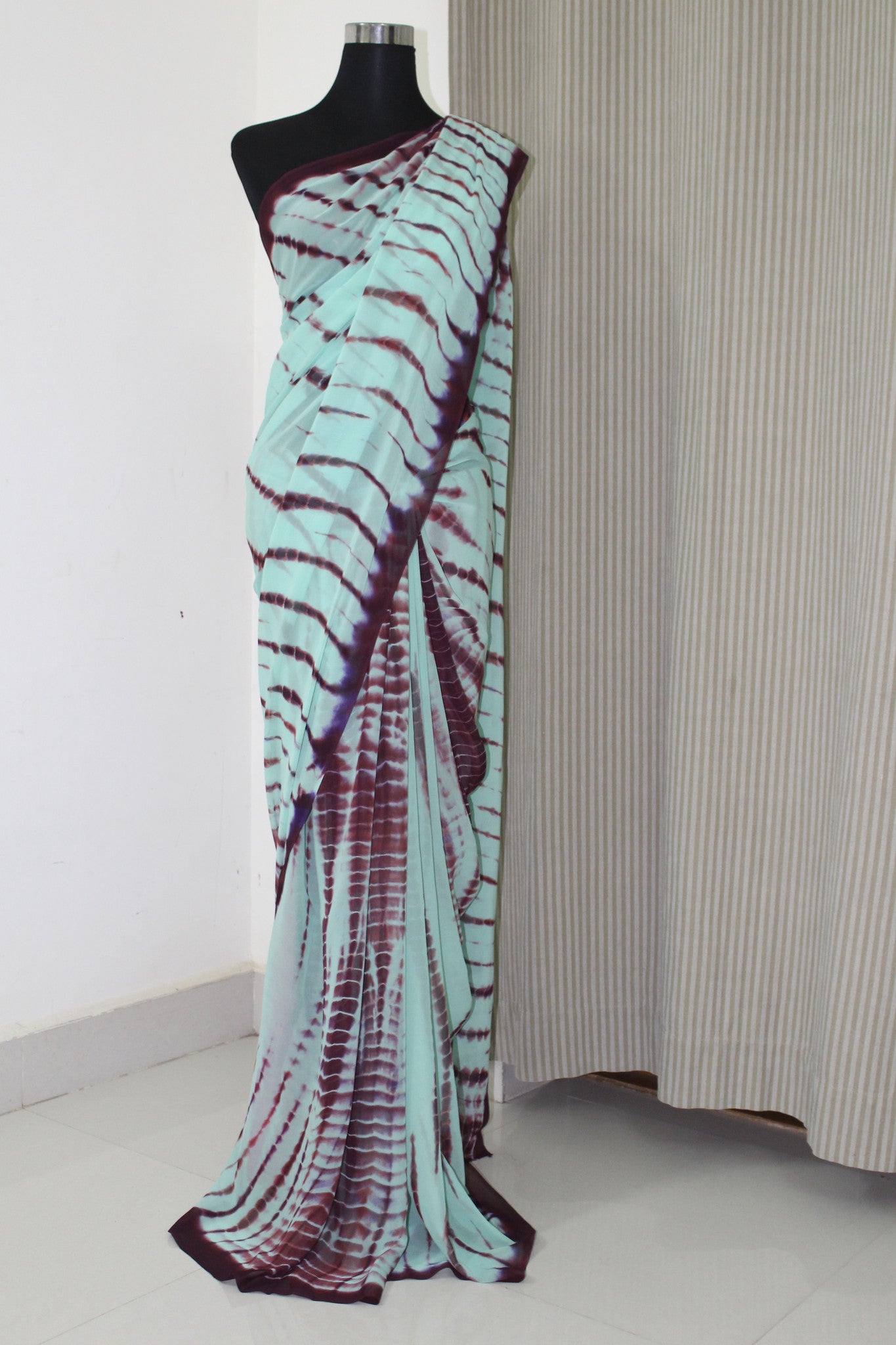 Tie and dye shibori georgette saree