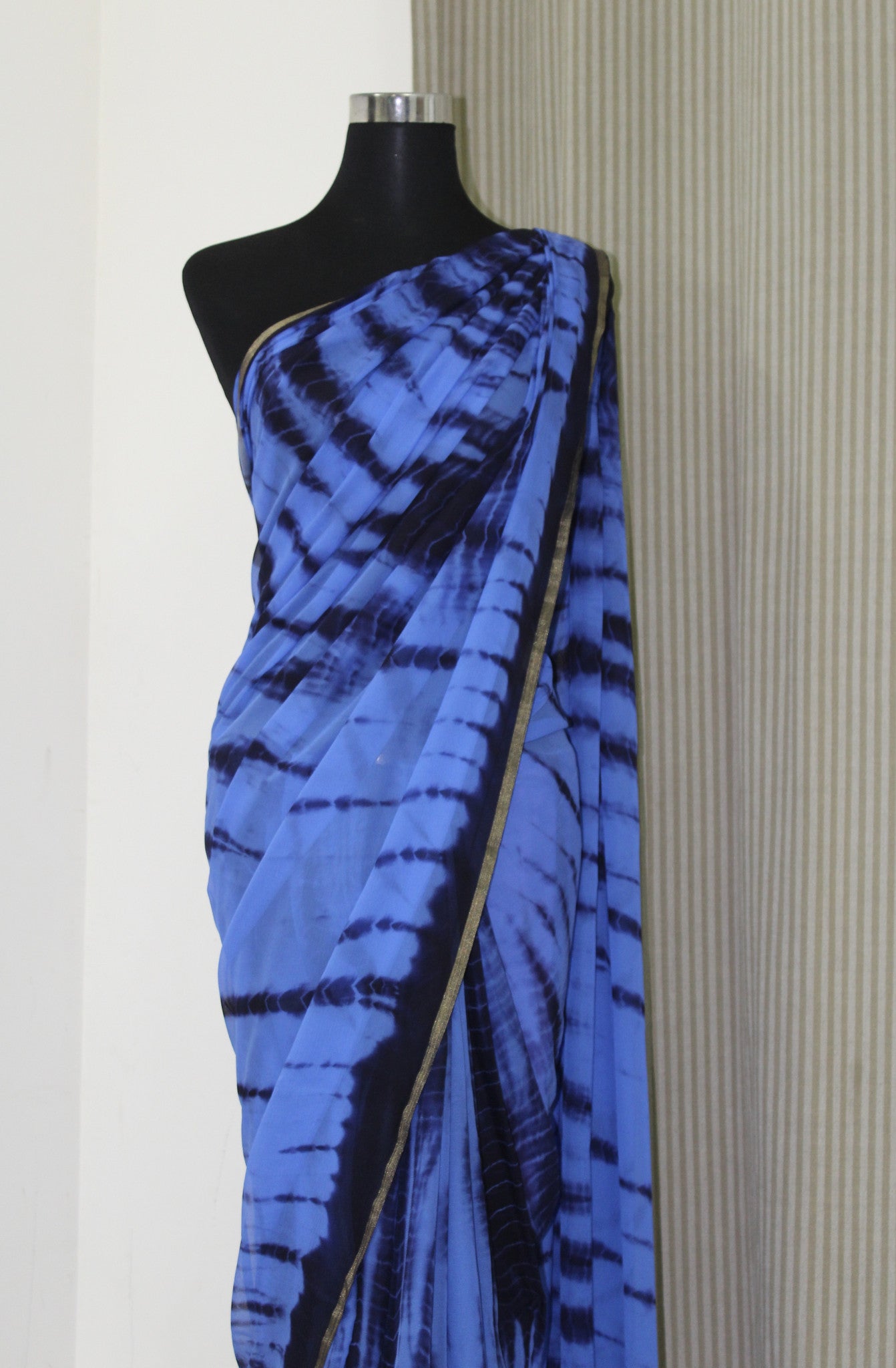 PURE CHIFFON SHIBORI TIE AND DYE SAREE