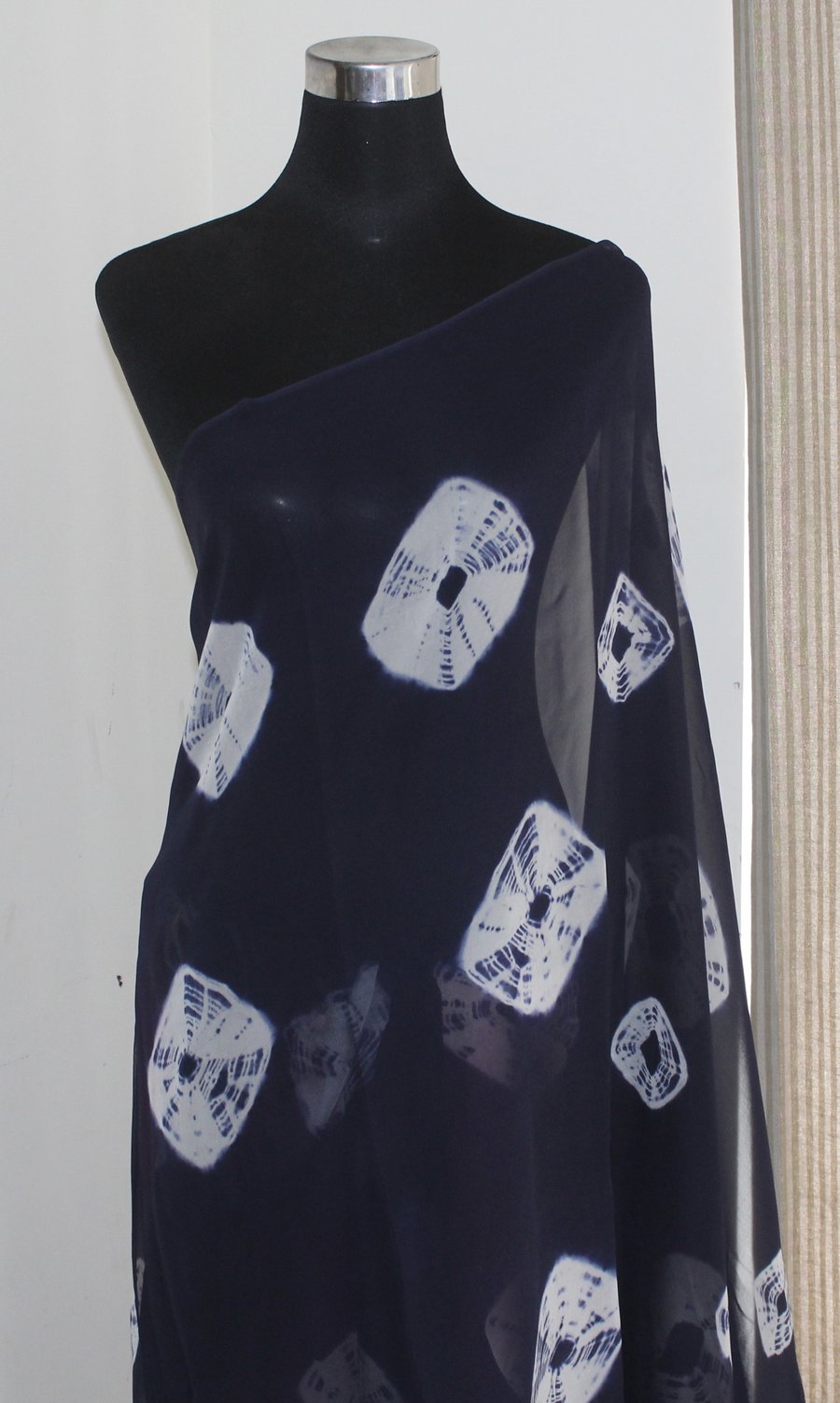 Shibori tie and dye pure georgette saree