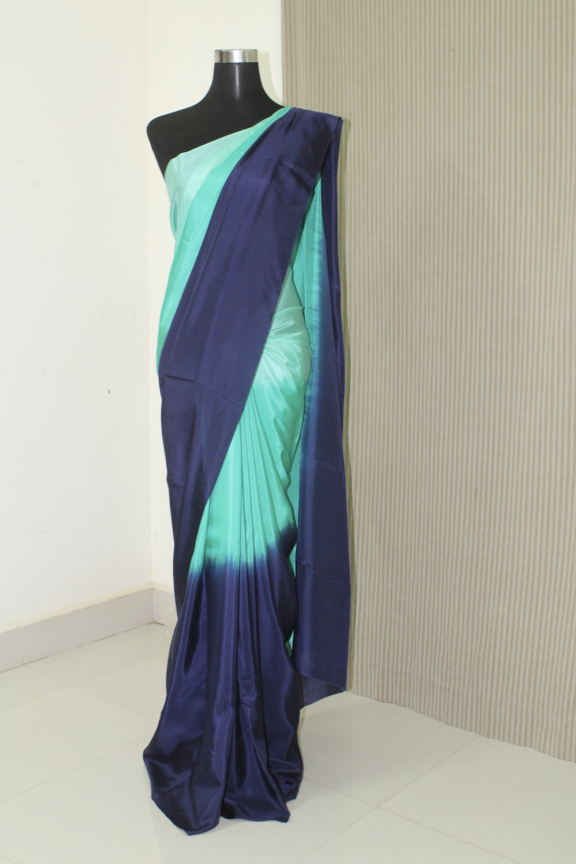 Shaded pure habutai silk saree