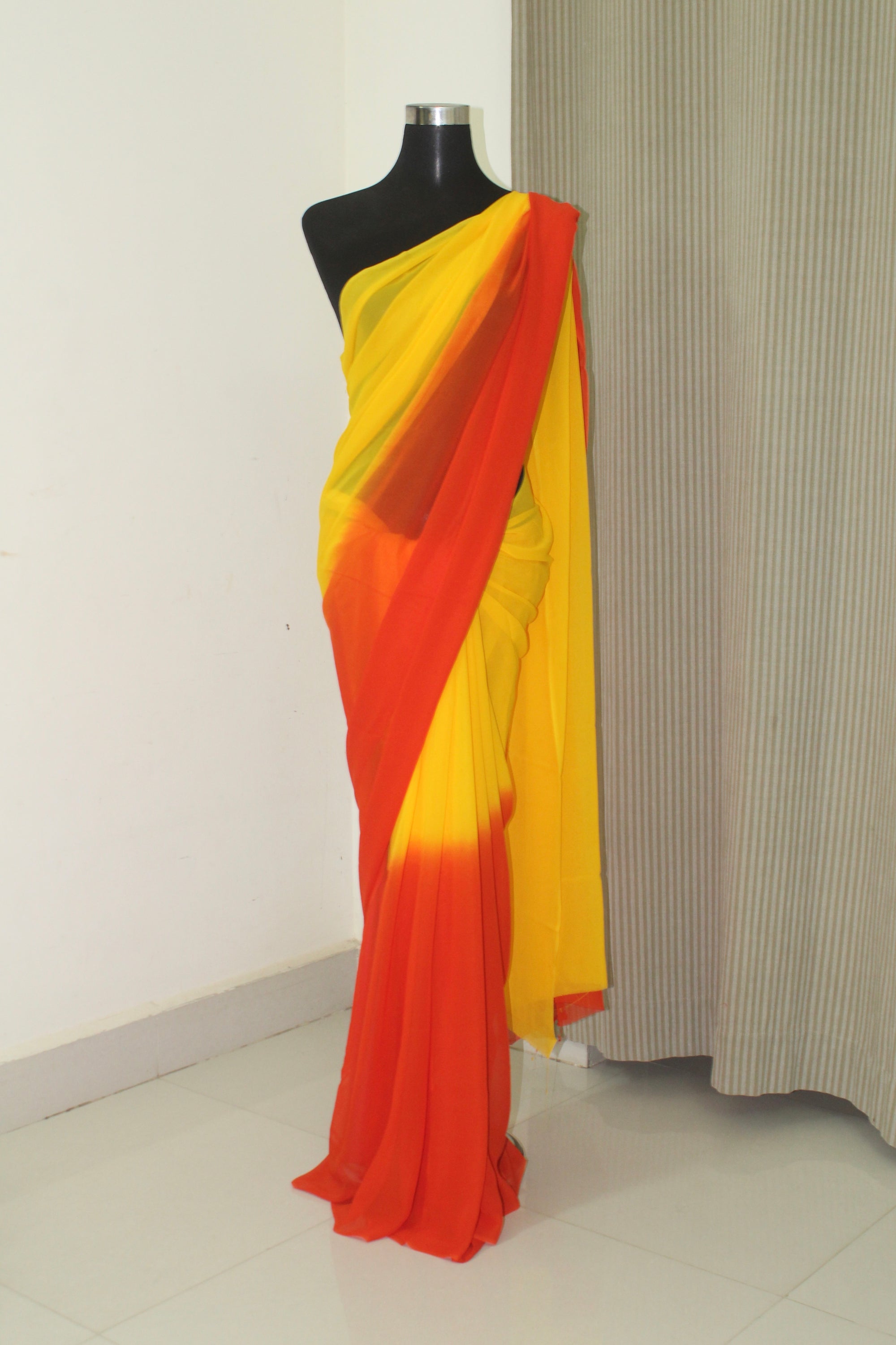 Shaded georgette saree