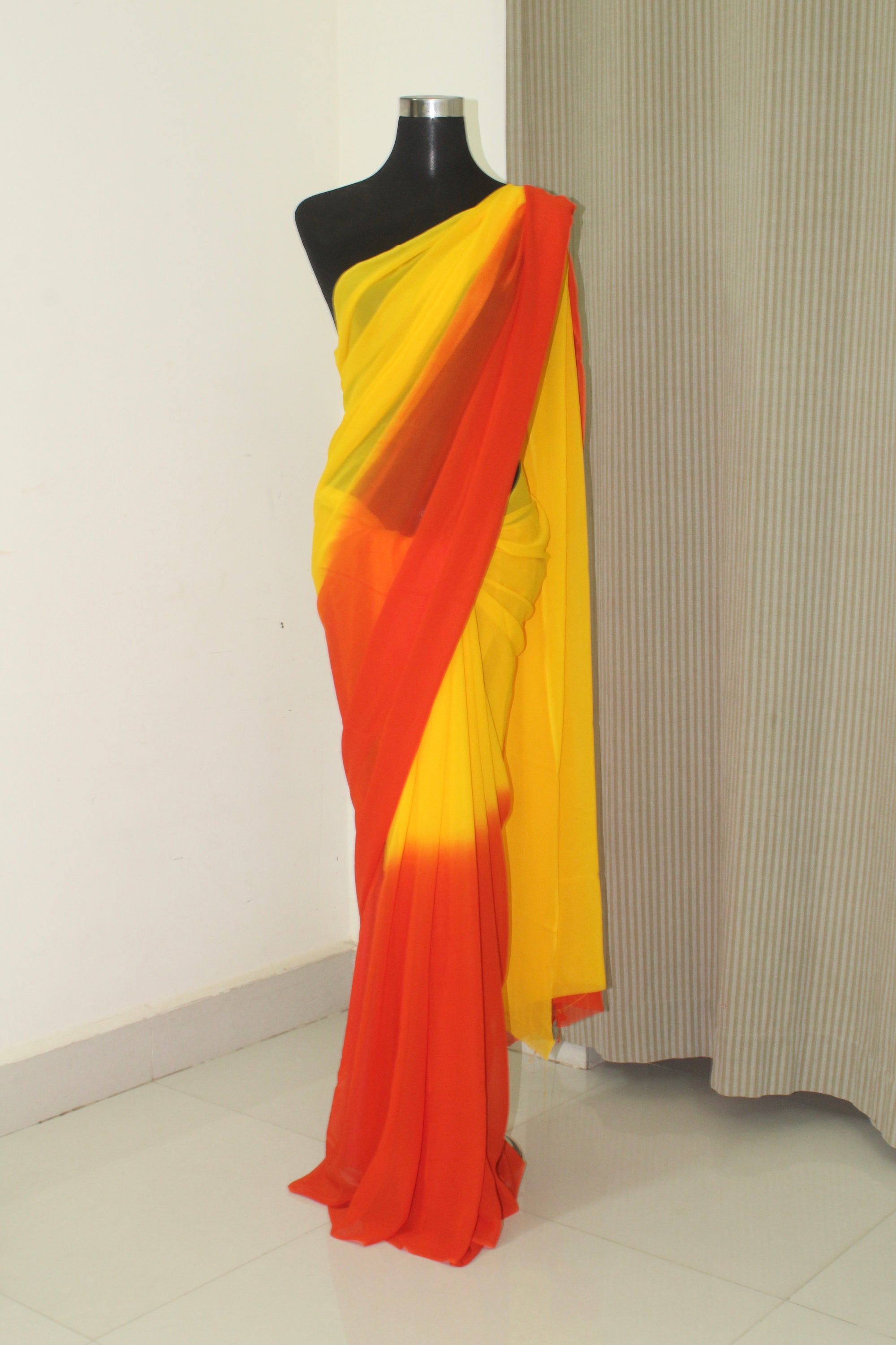 Shaded georgette saree