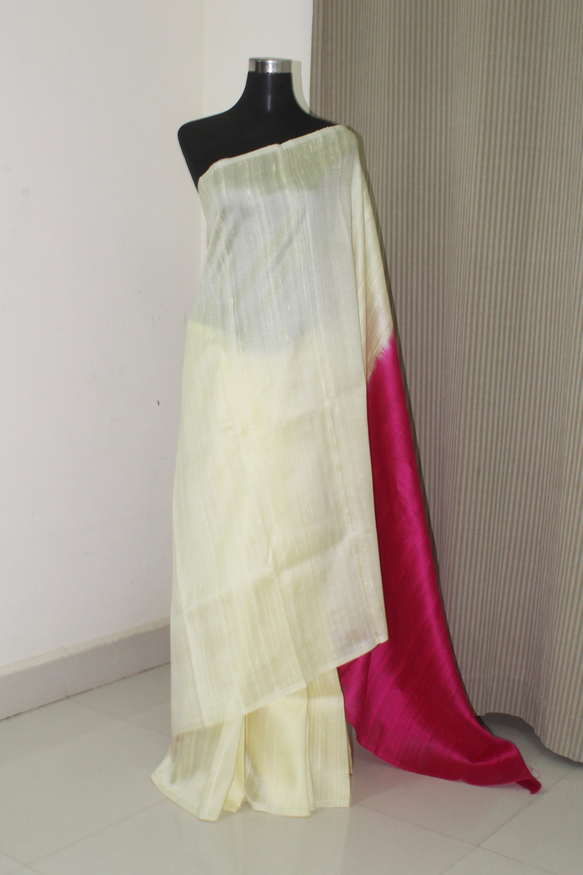Pure dupion raw silk saree