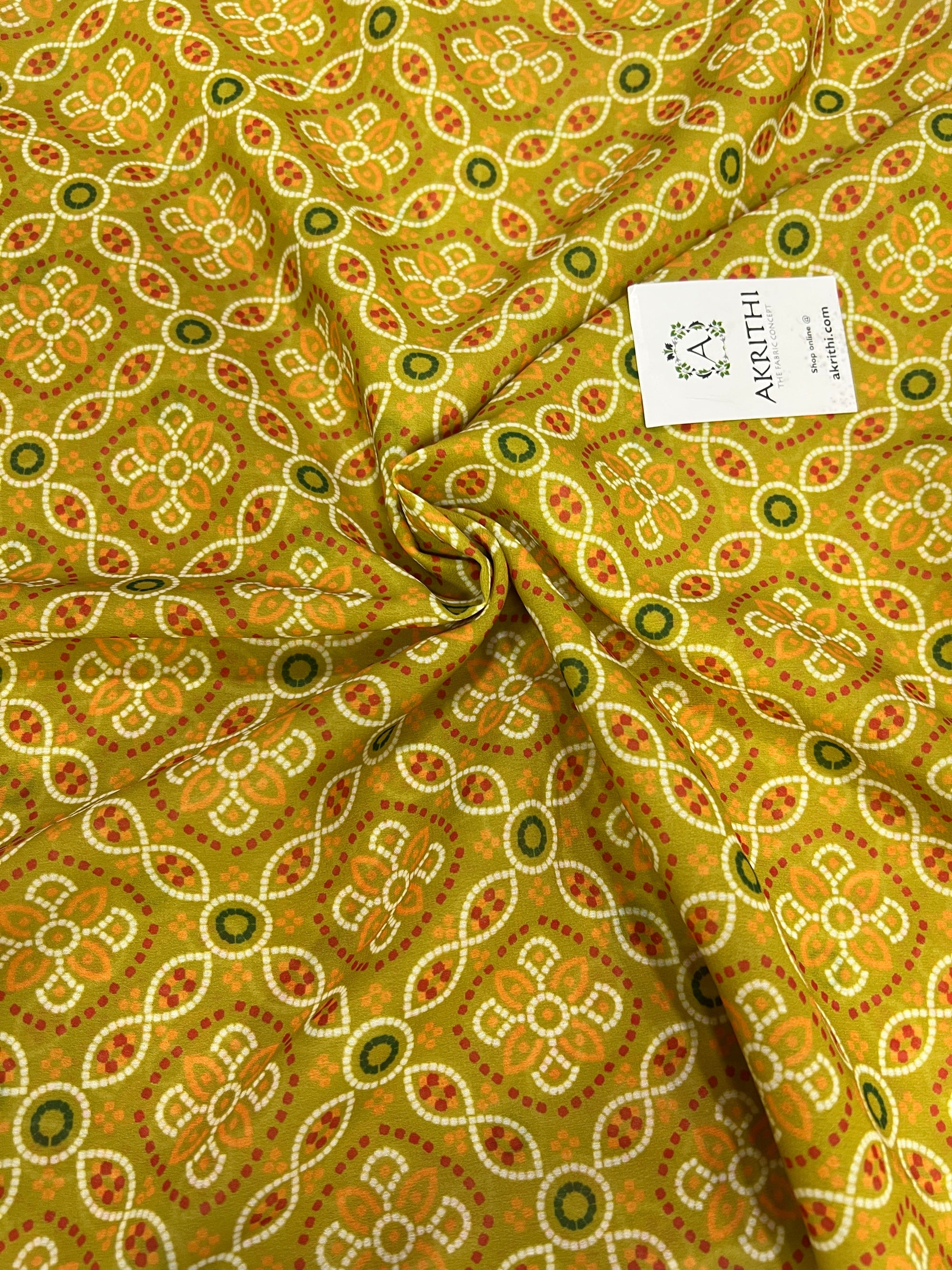 Digital floral printed georgette fabric