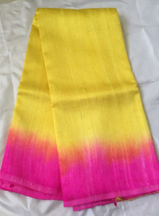 PURE RAW SILK DOUBLE SHADED SAREE