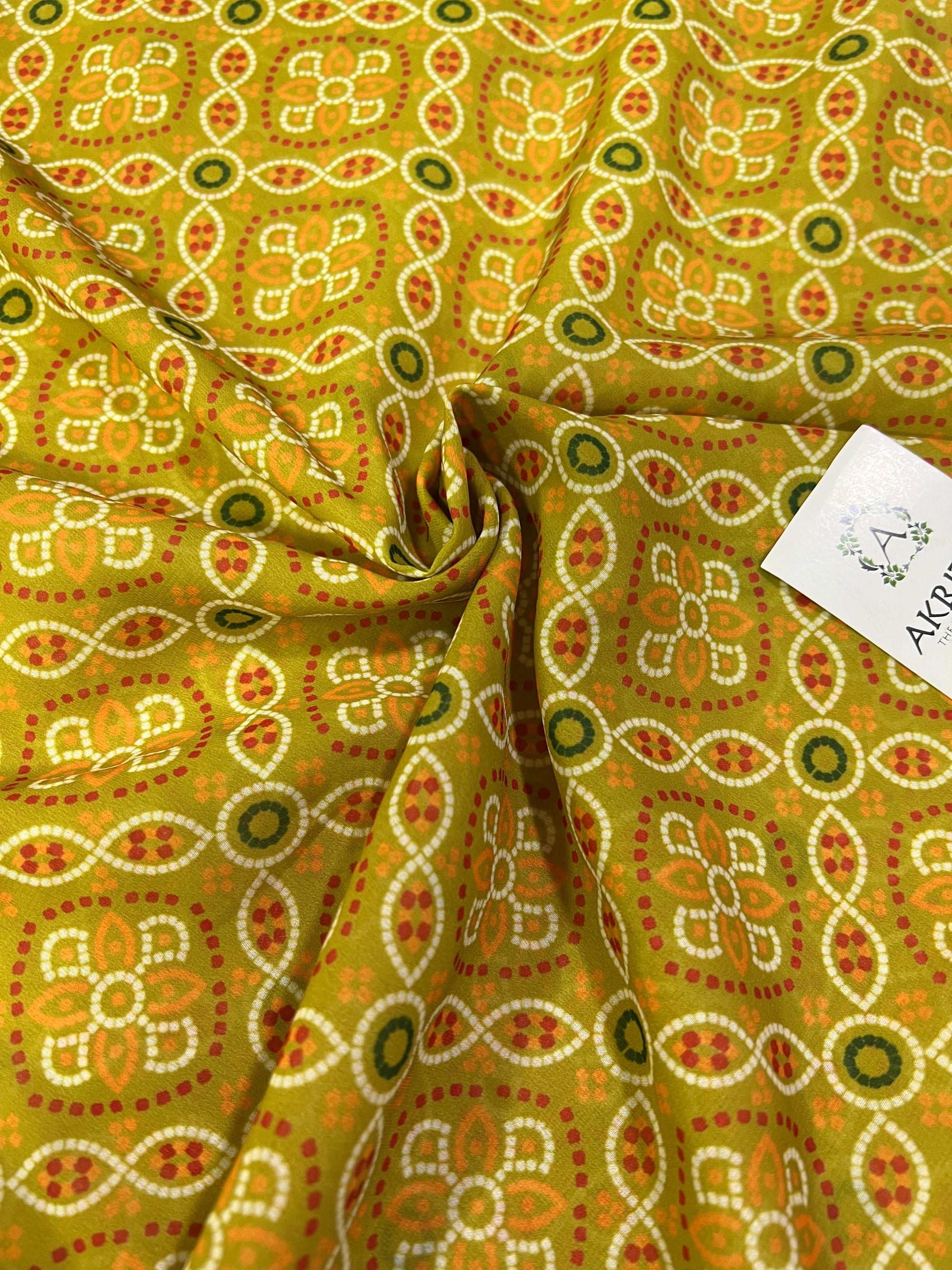 Digital floral printed georgette fabric