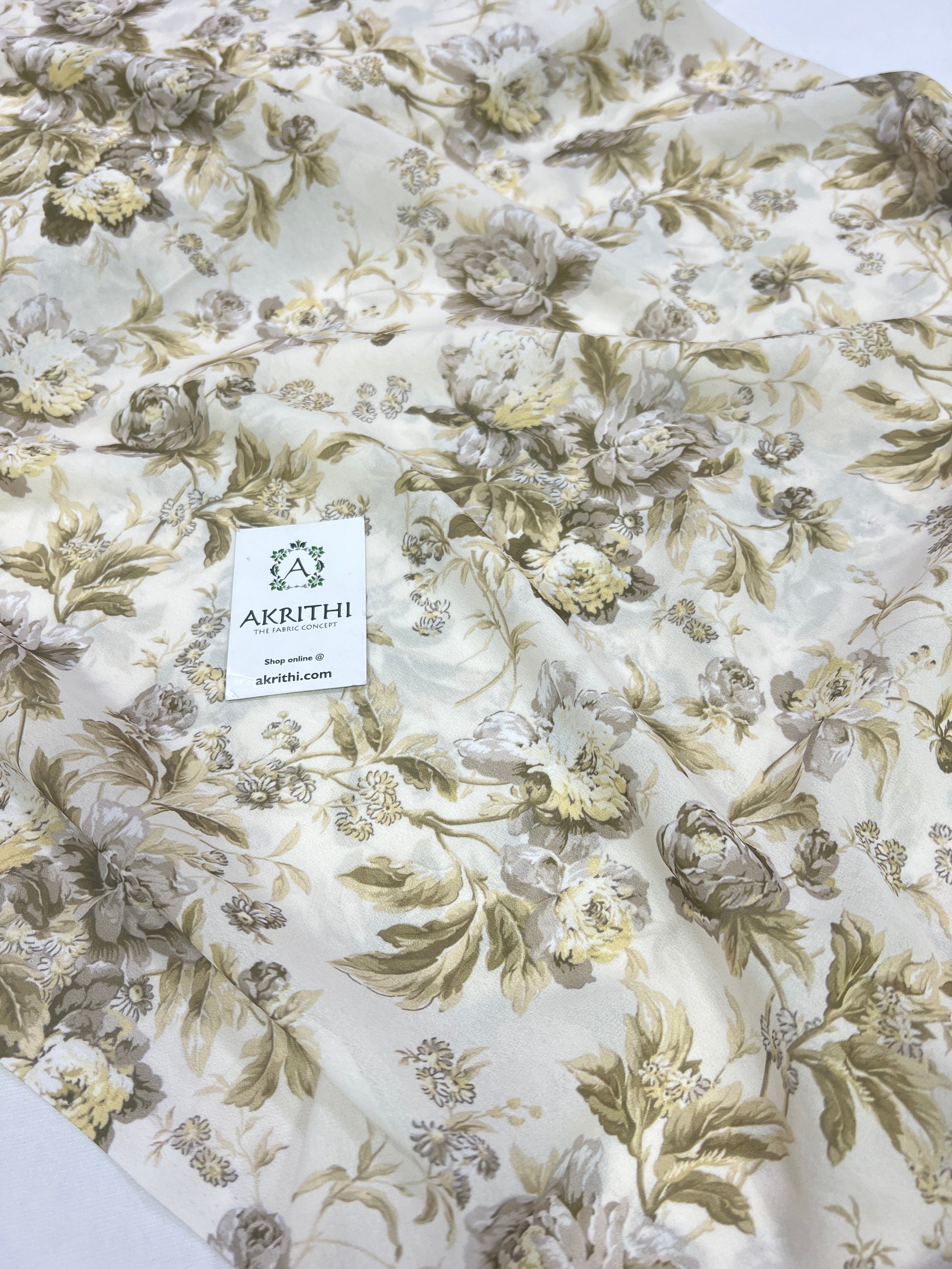 Digital floral printed georgette fabric
