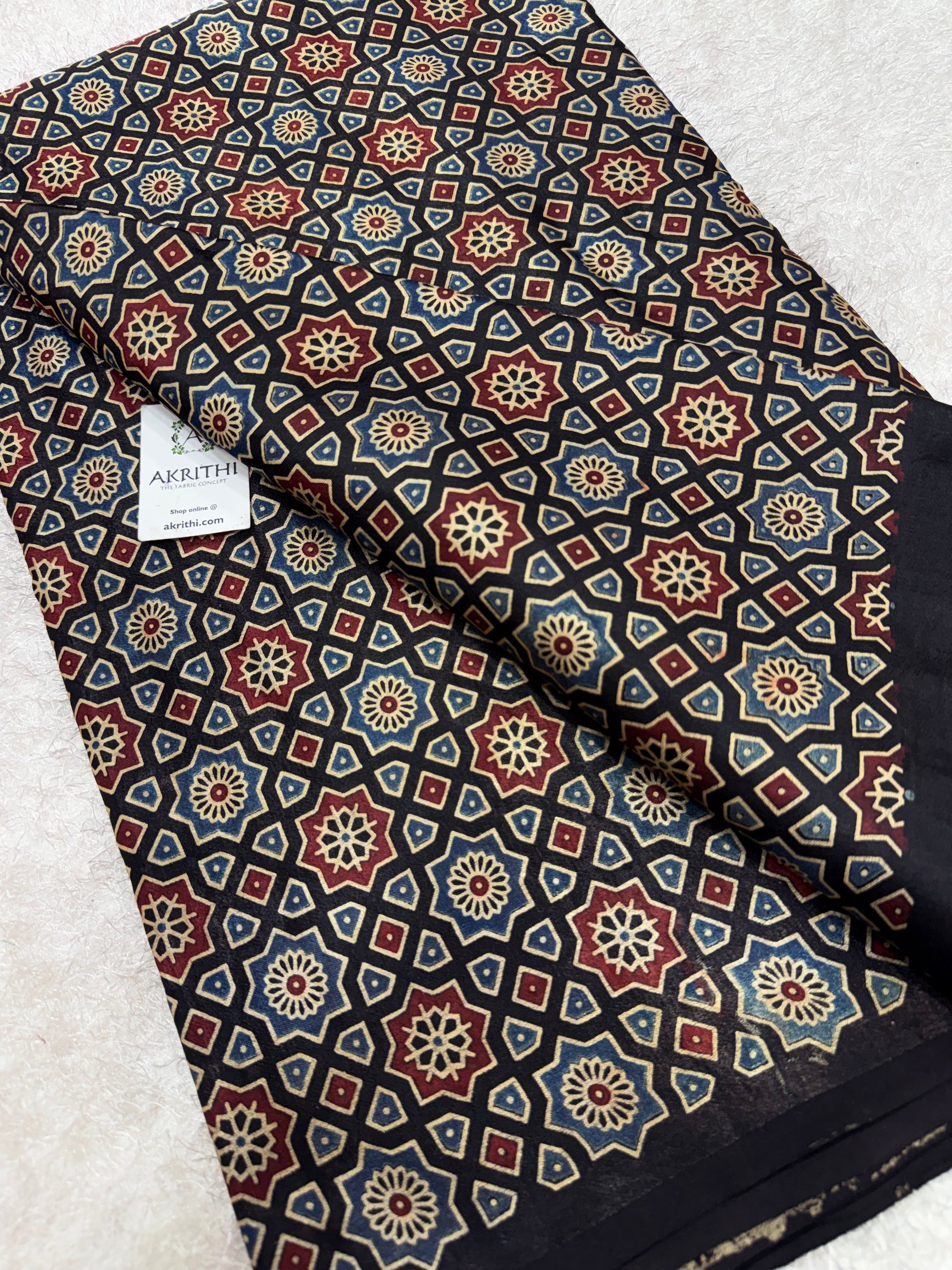 BLOCK PRINTED MASHRU AND MODAL FABRIC