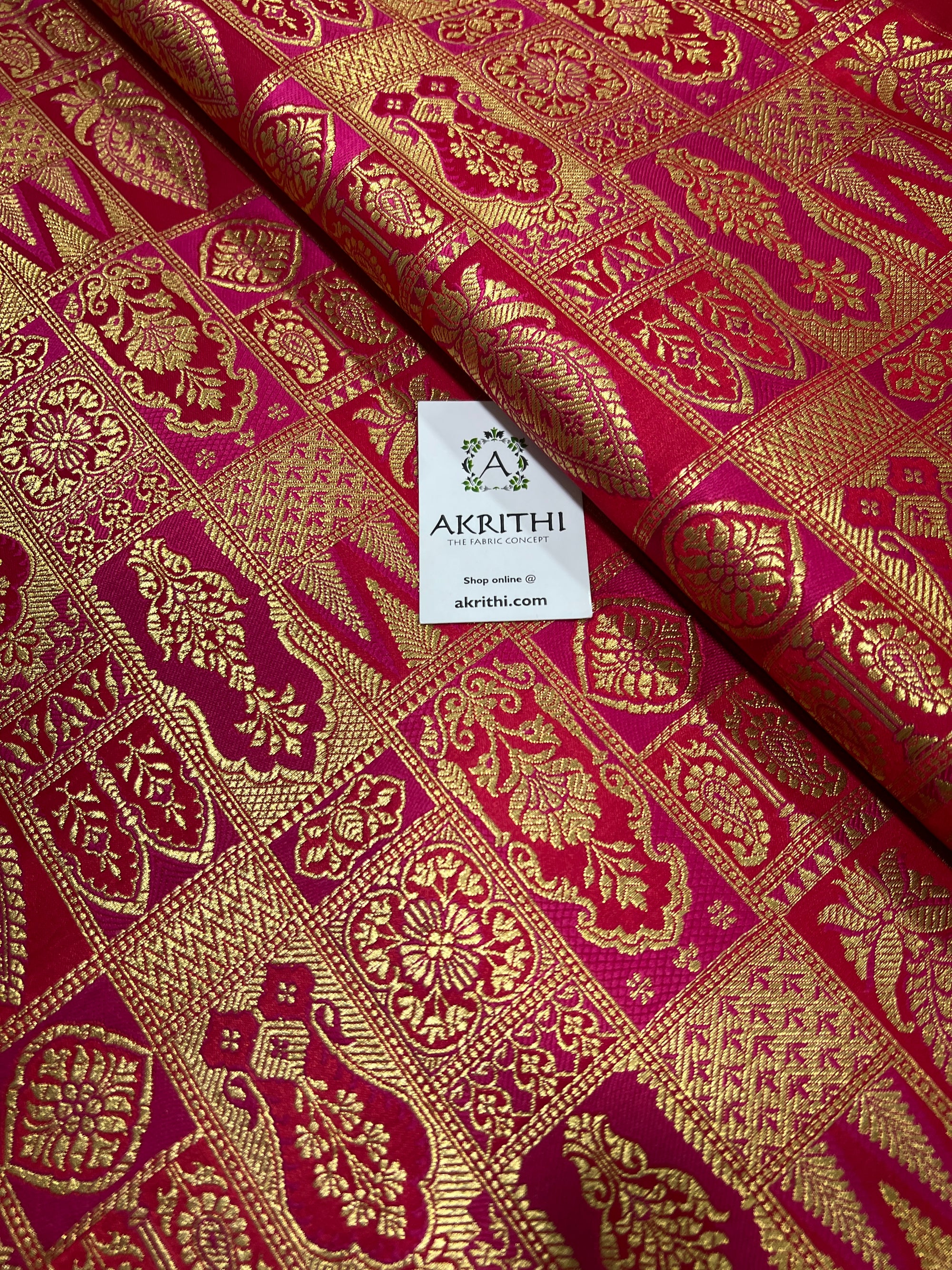 Pure Banarasi brocade fabric