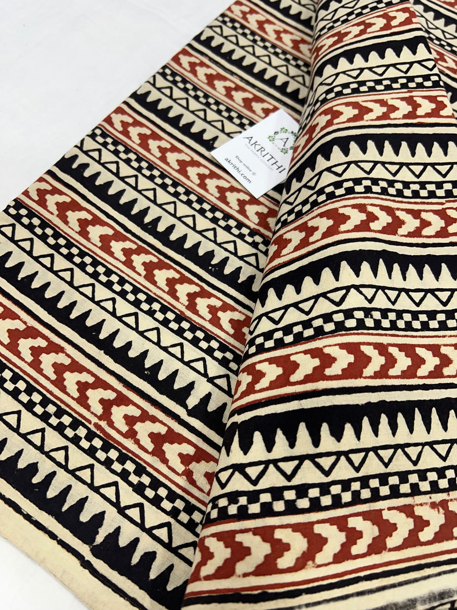 Hand block Printed pure cotton fabric