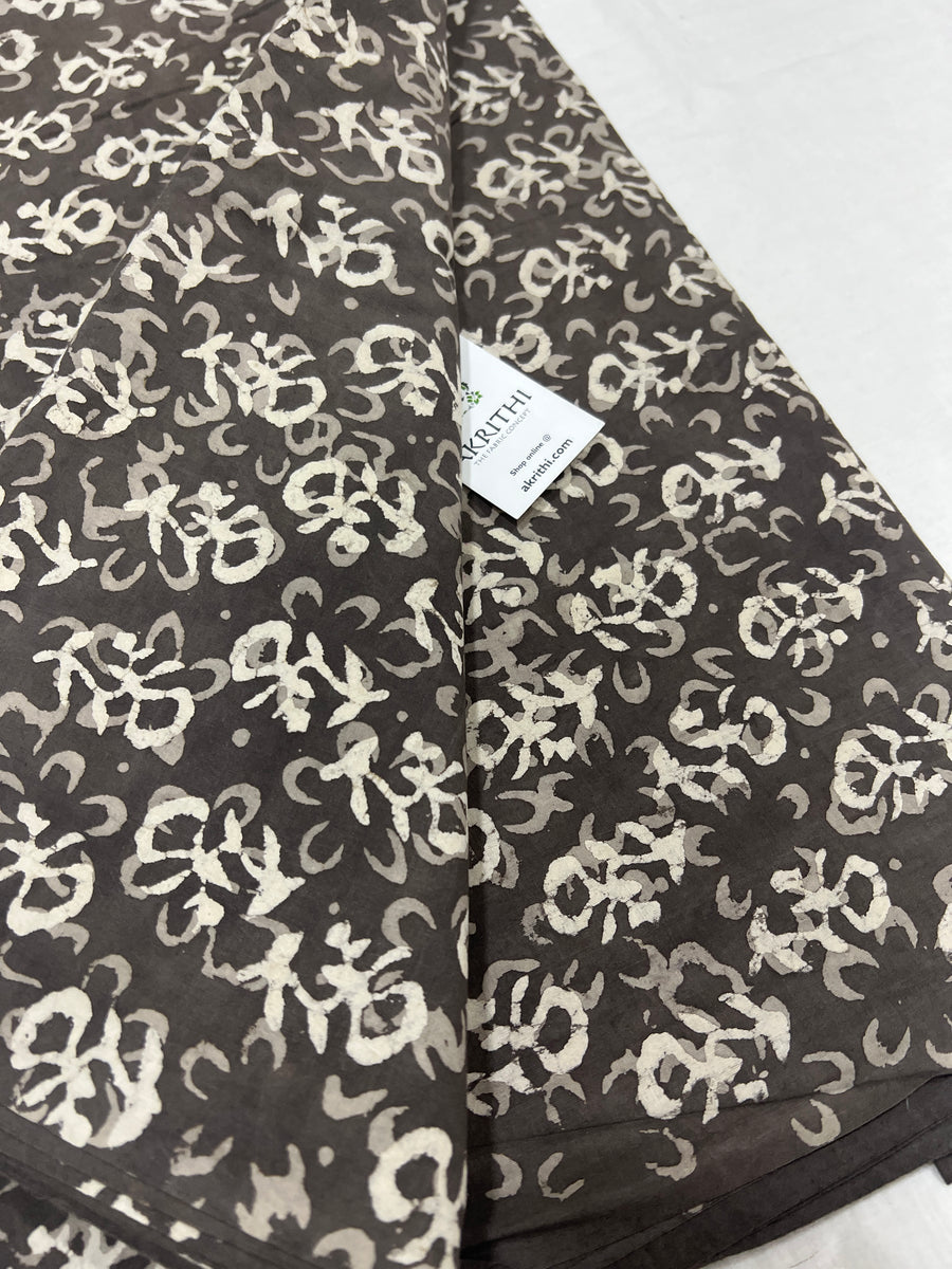 Dabu block Printed pure cotton fabric