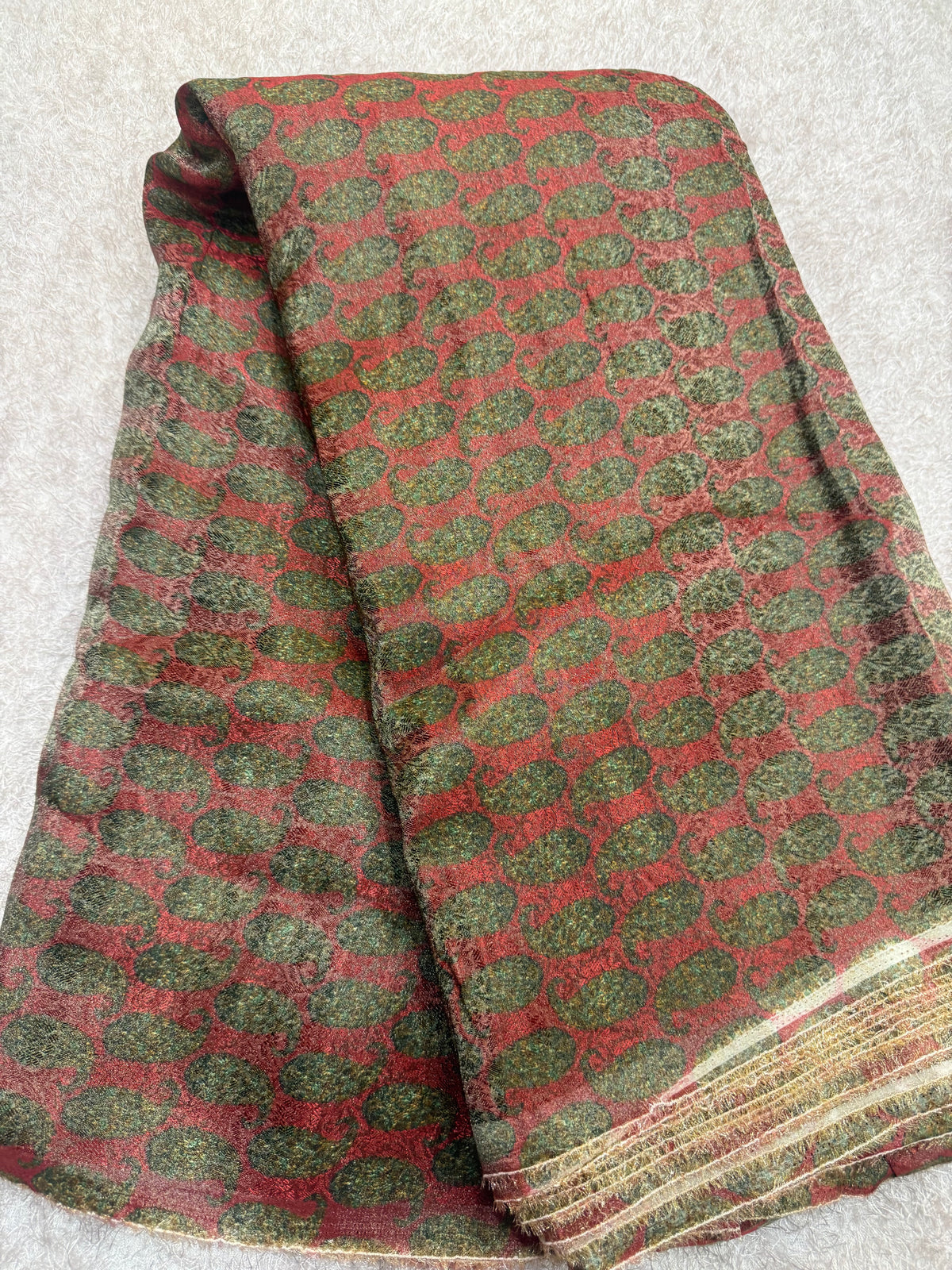 Printed pure tissue viscose muslin jacquard fabric