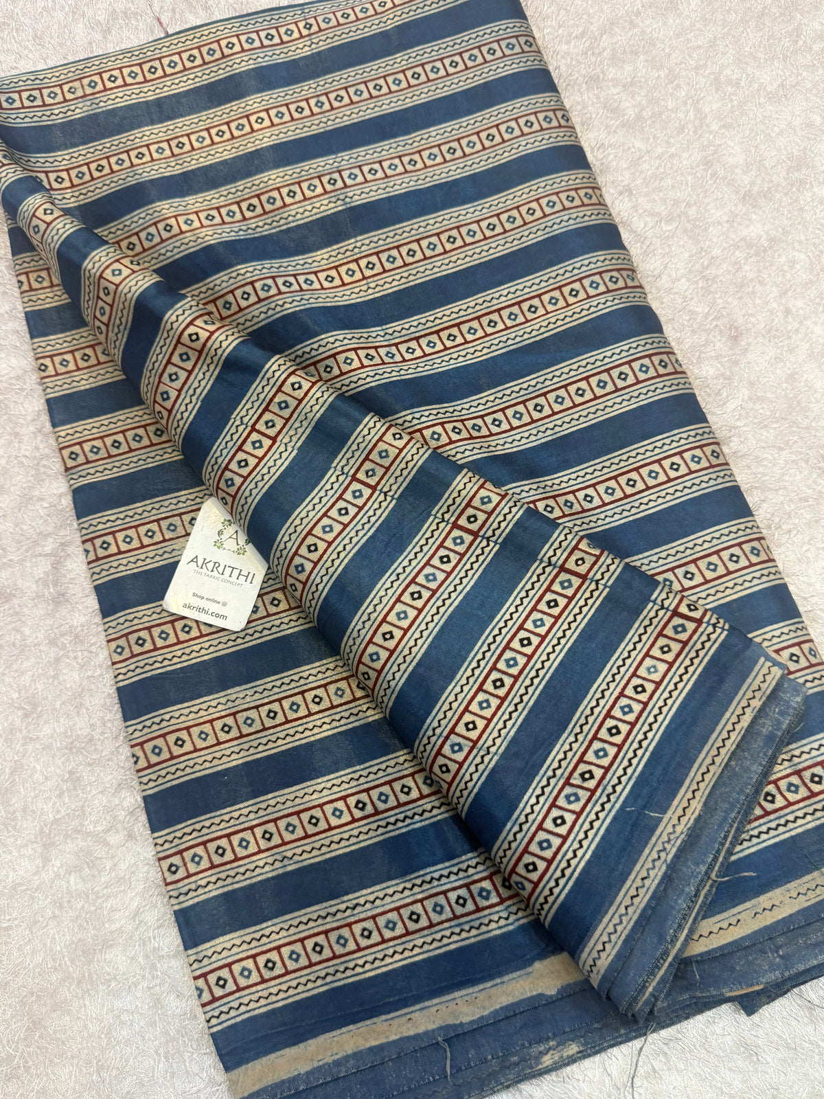 Ajrakh pure mashru silk fabric