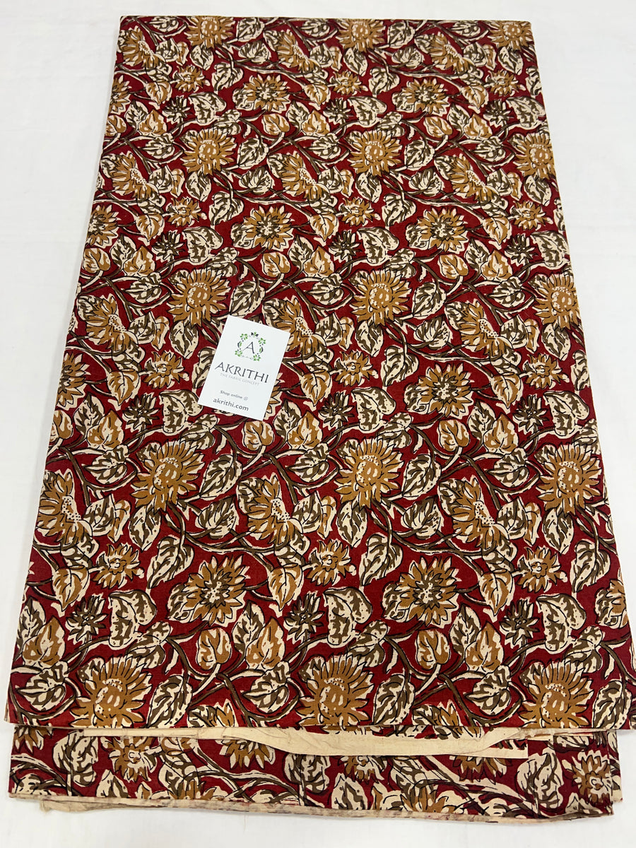 Hand block Printed pure cotton fabric