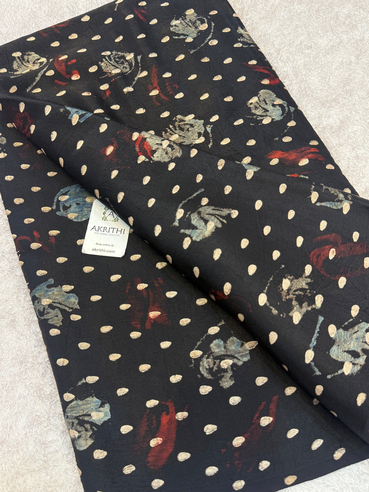 Ajrakh pure mashru silk fabric