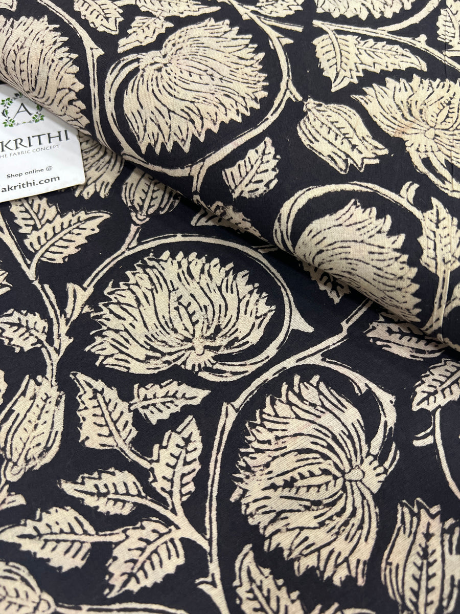 Hand block Printed pure cotton fabric