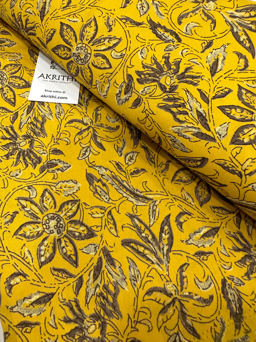 Printed silk fabric