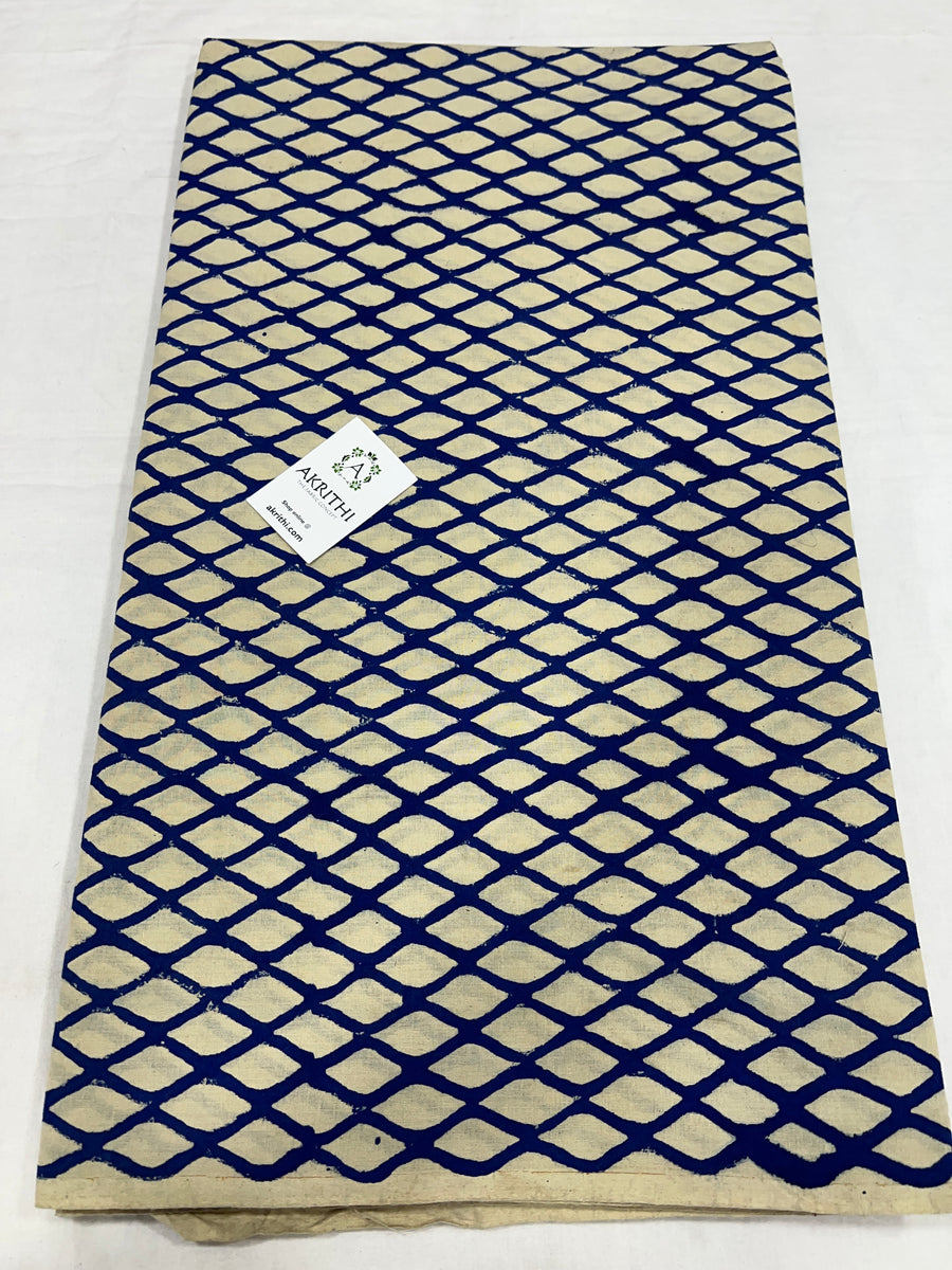 Hand block Printed pure cotton fabric