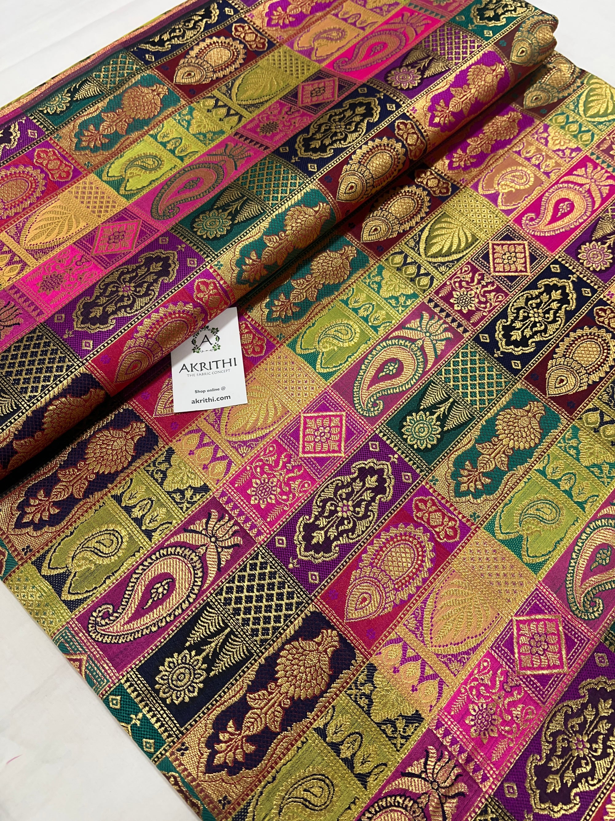 Pure Banarasi brocade fabric