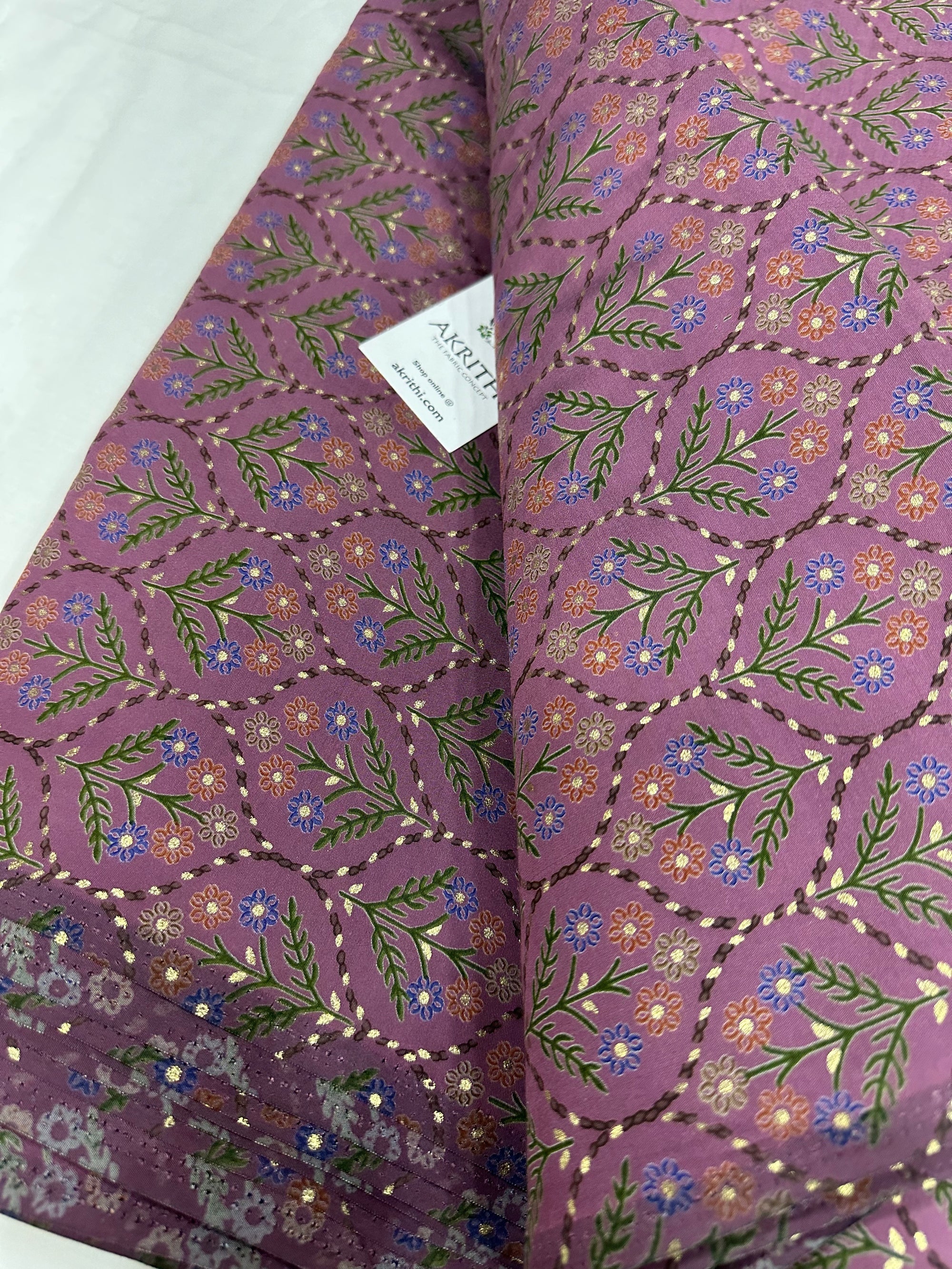 Printed silk fabric