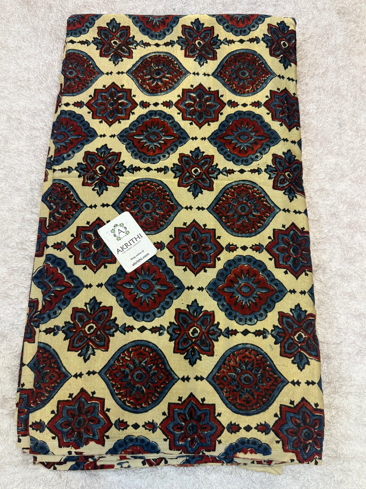 Ajrakh pure mashru silk fabric