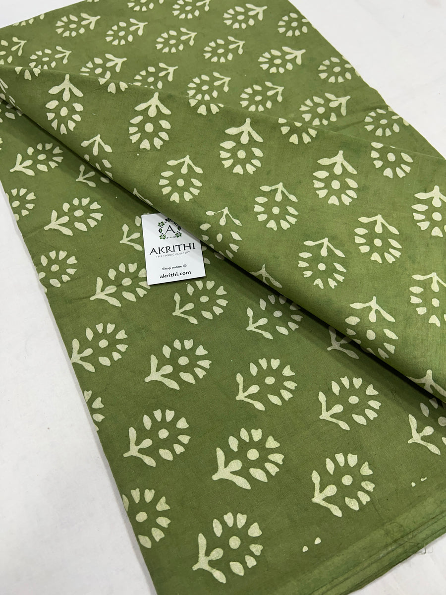 Dabu block Printed pure cotton fabric