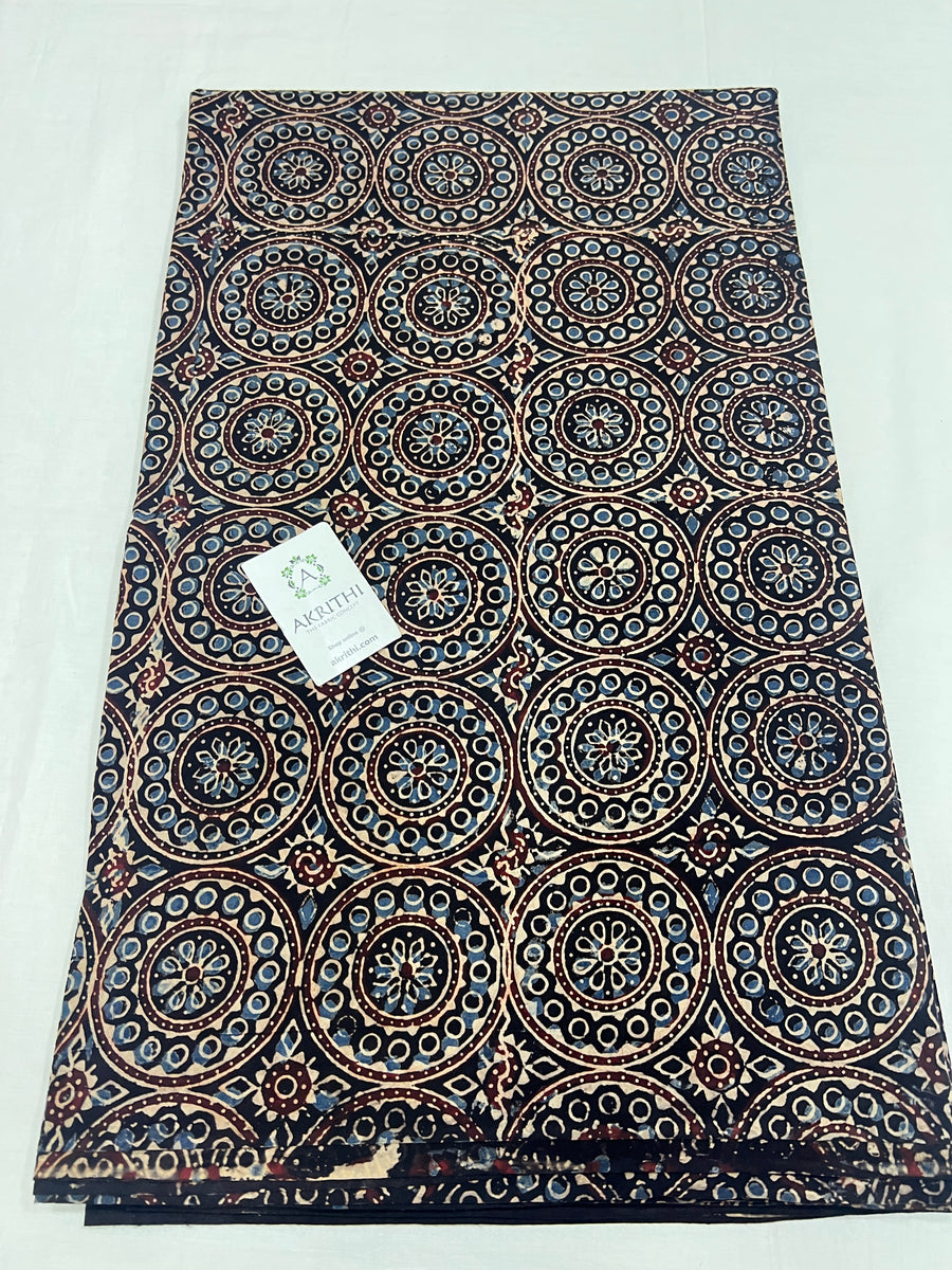 Ajrakh Printed pure cotton fabric