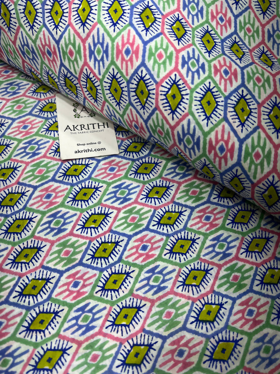 Printed pure cotton fabric