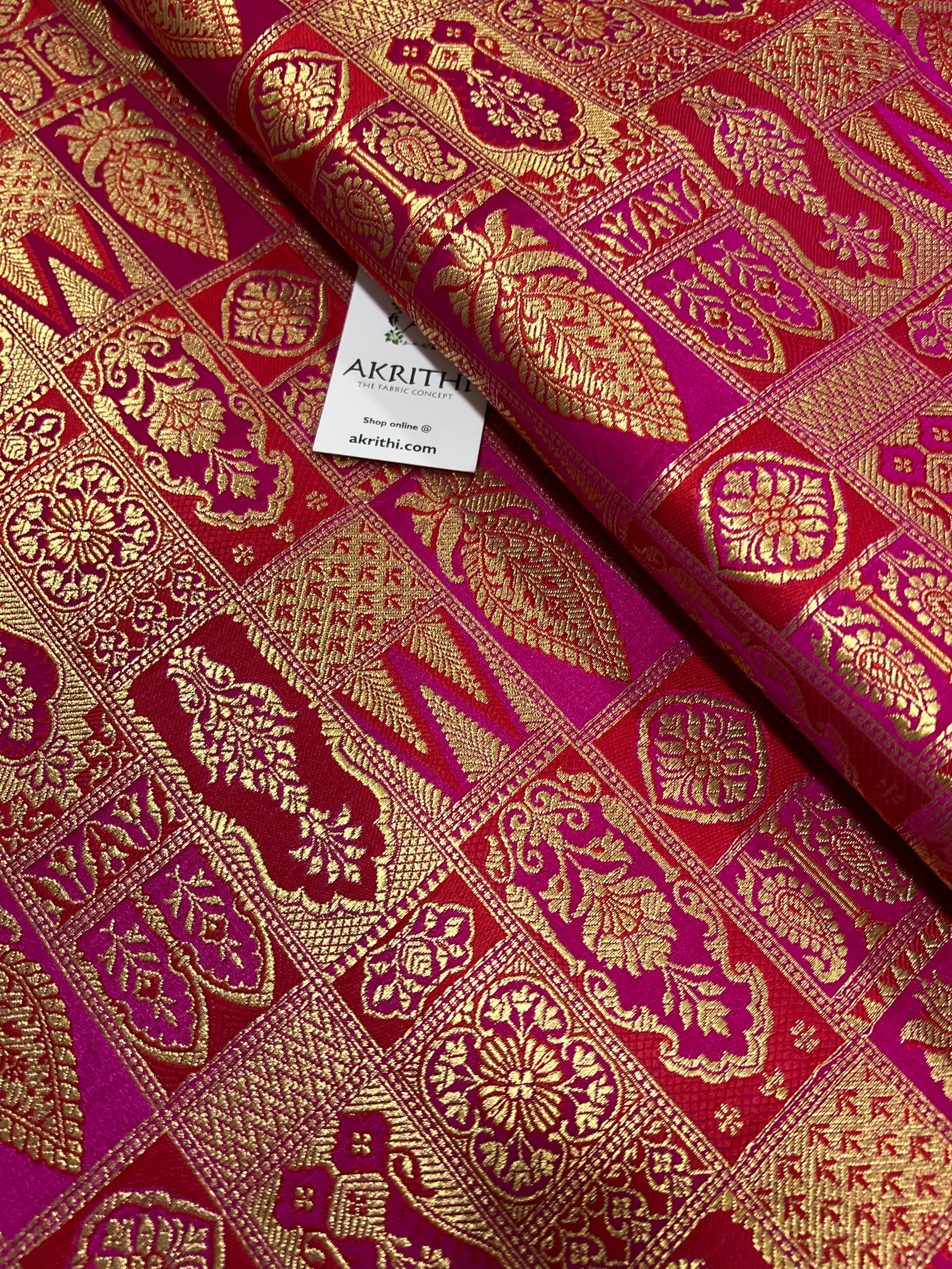 Pure Banarasi brocade fabric