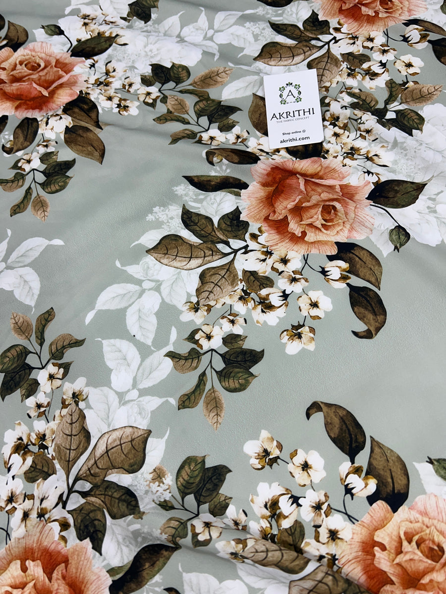 Digital printed modal satin fabric