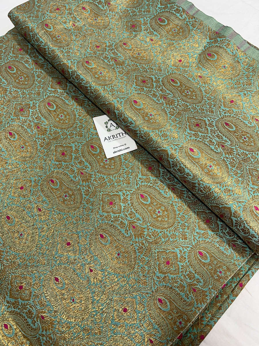 Pure Banarasi brocade fabric  75 cms cut