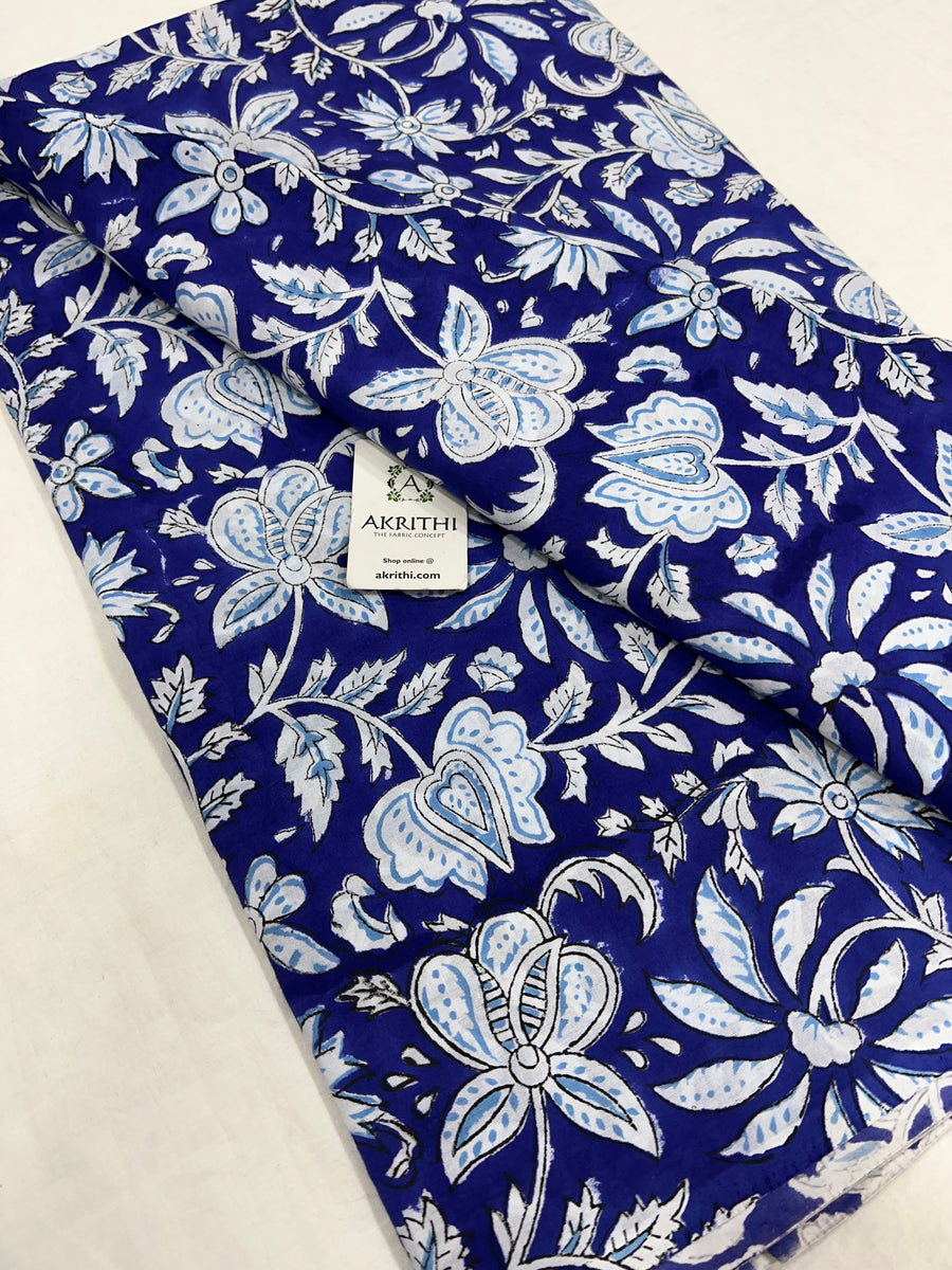 Hand block Printed pure cotton fabric