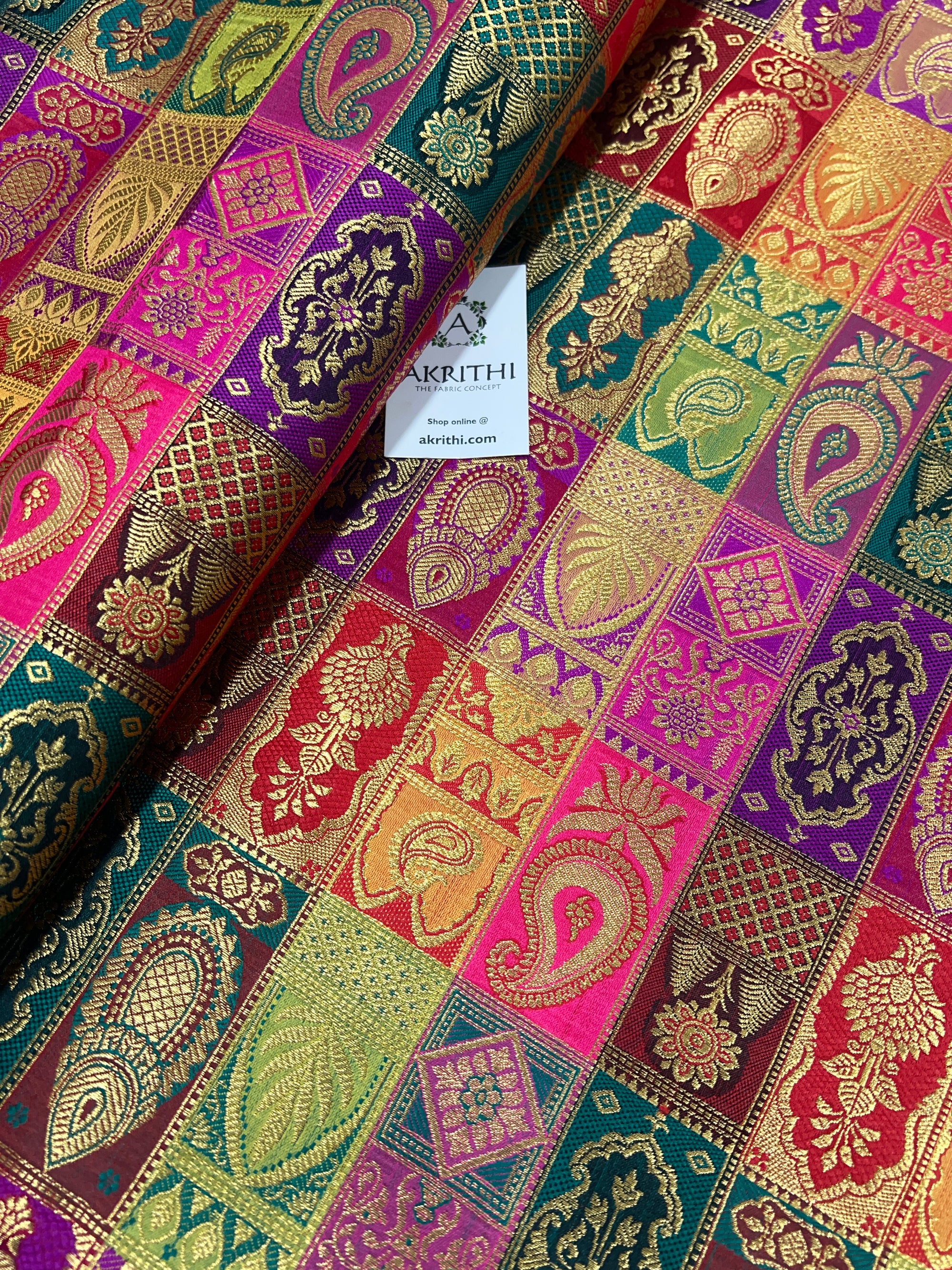 Pure Banarasi brocade fabric