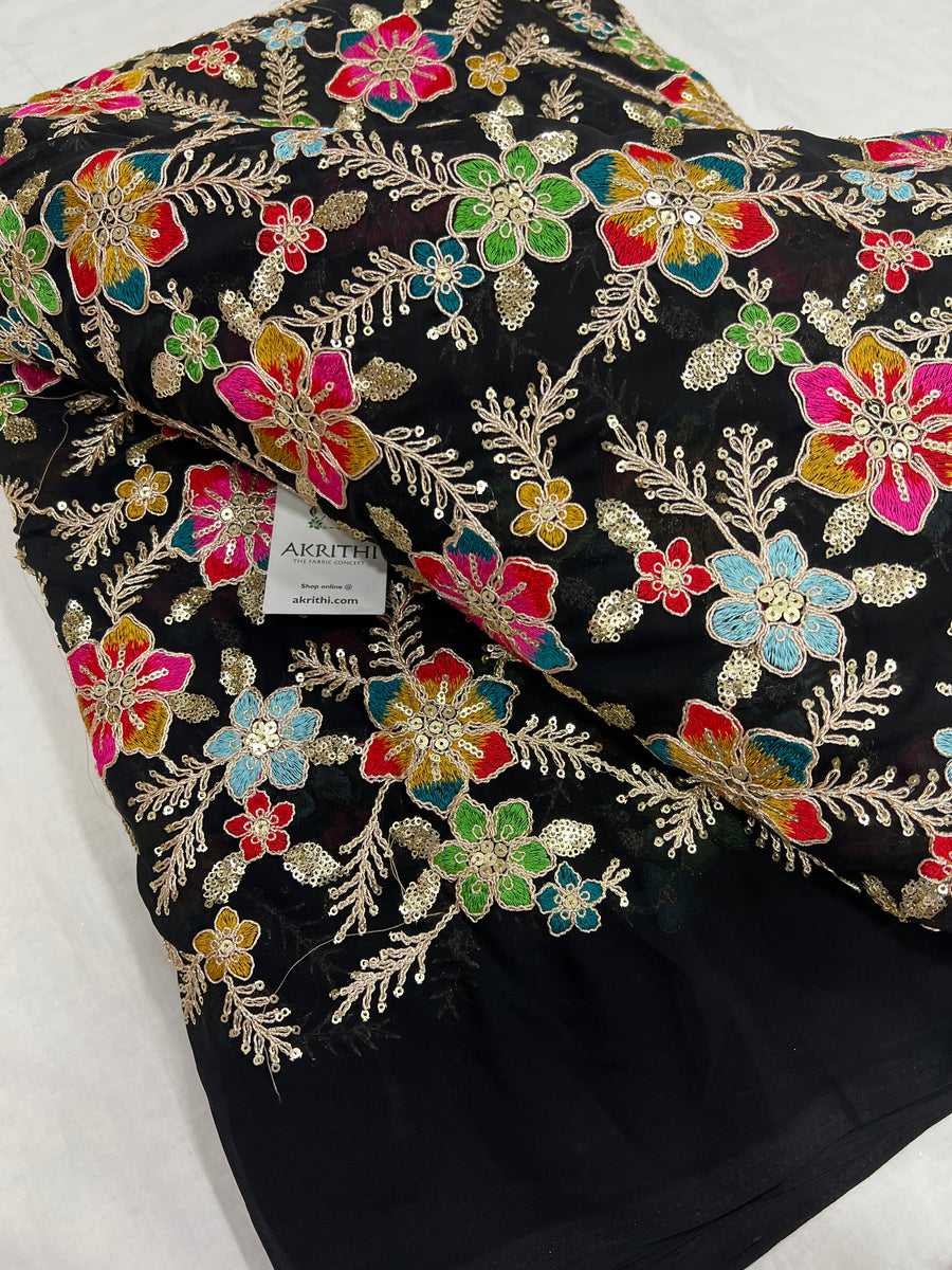 Embroidered Georgette fabric