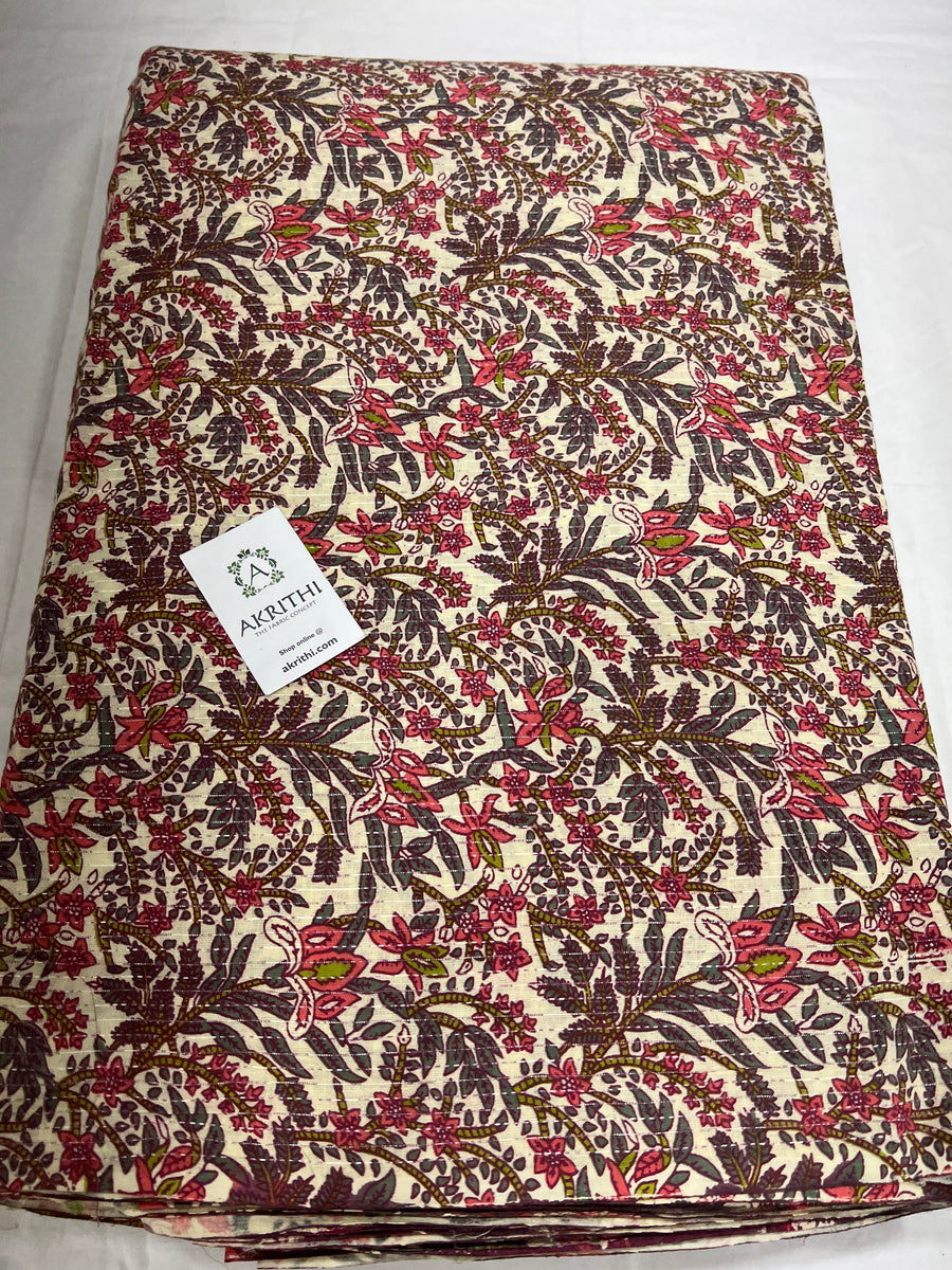 Kantha Printed pure cotton fabric