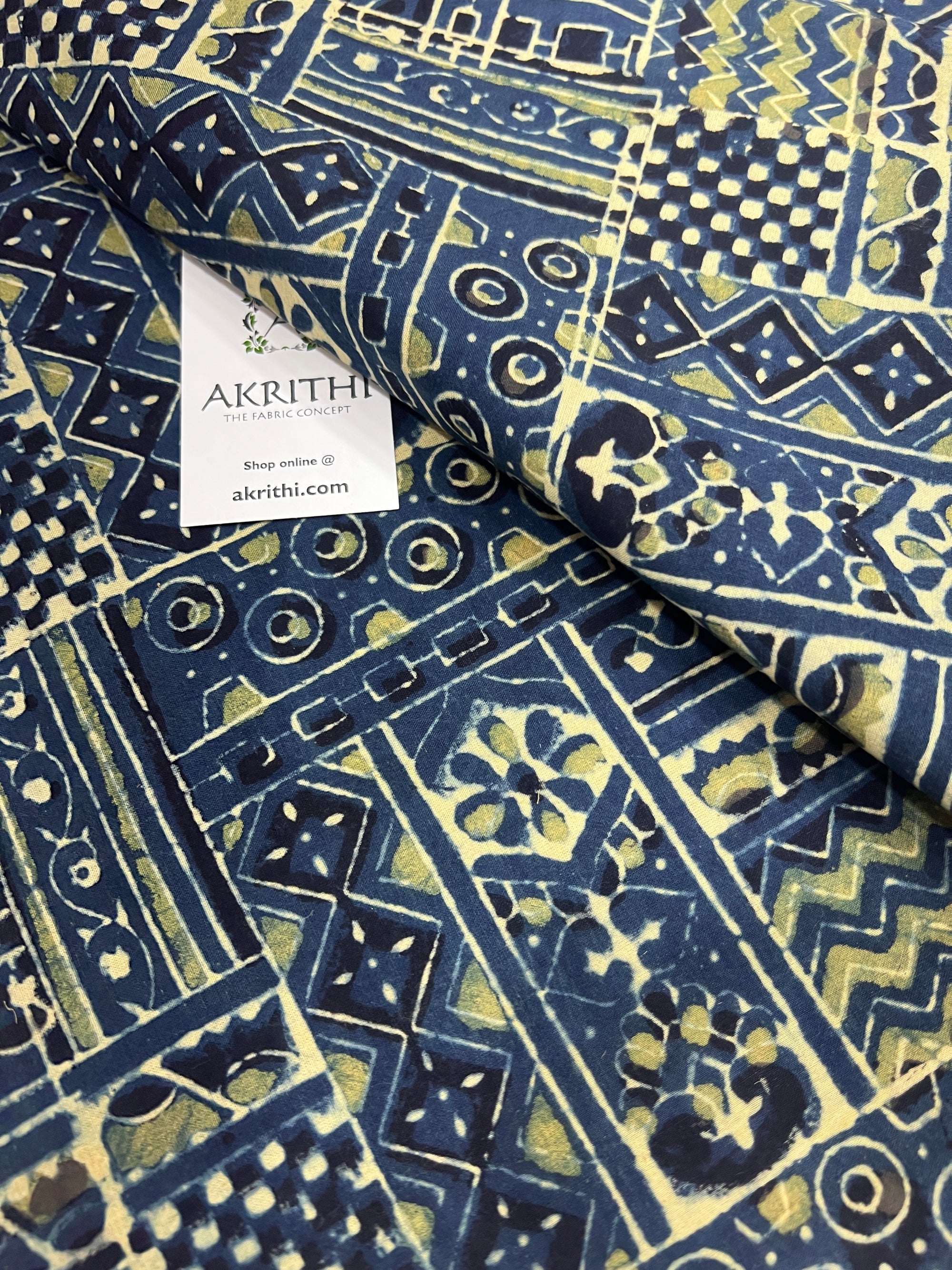 Ajrakh pure cotton fabric