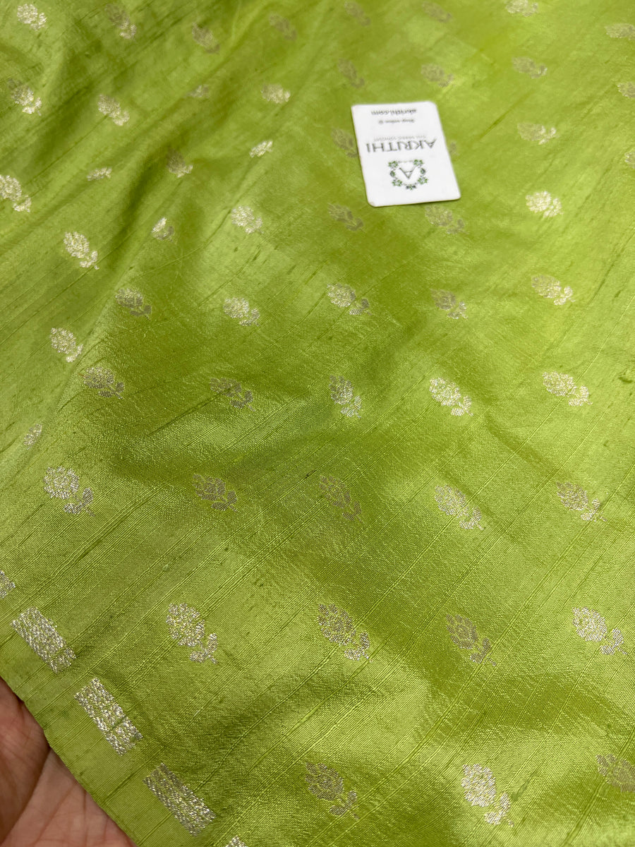 Pure raw silk Banarasi brocade fabric