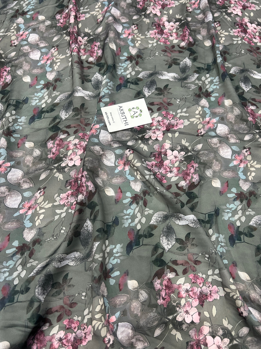 Digital printed modal satin fabric