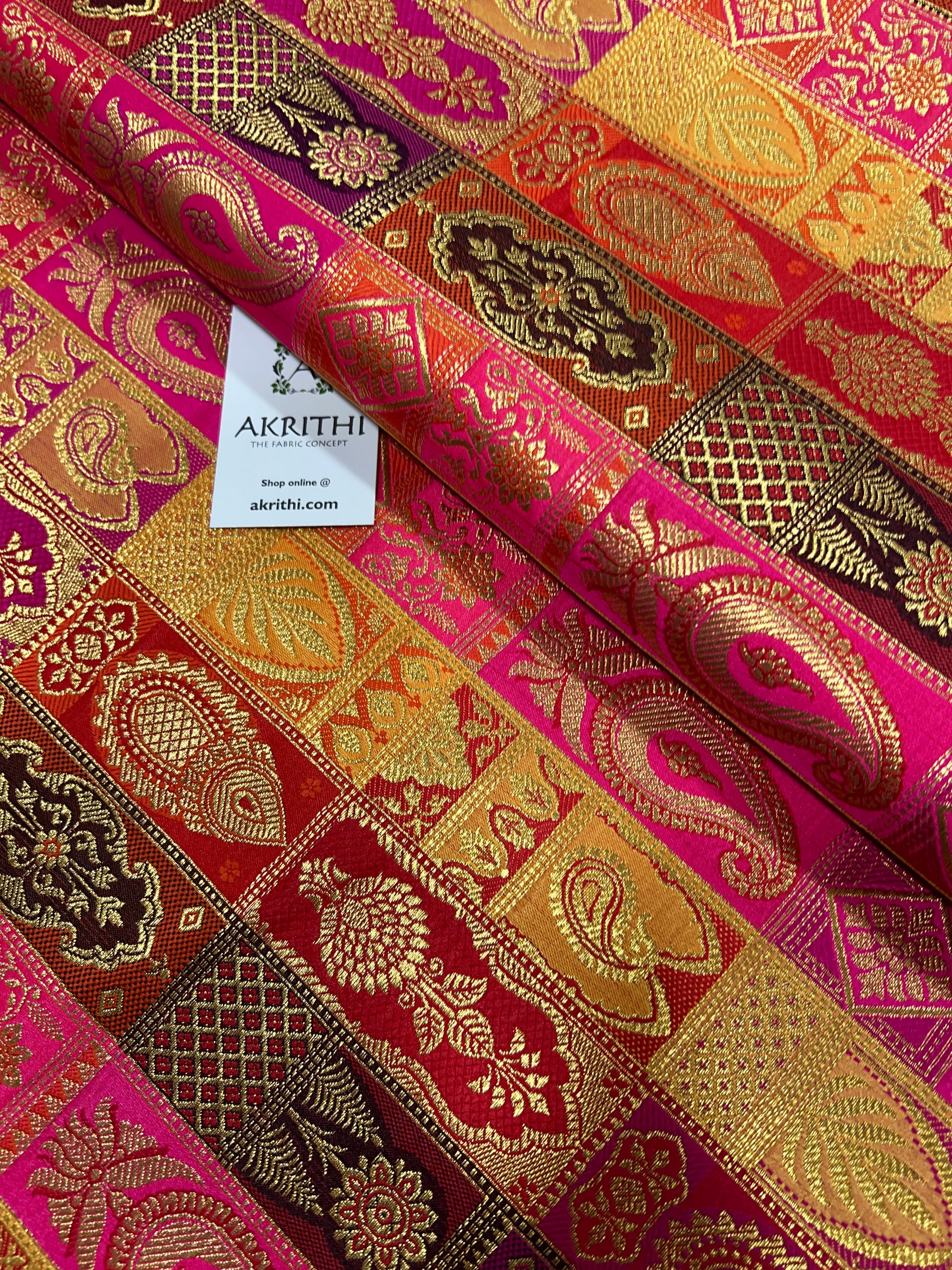 Pure Banarasi brocade fabric