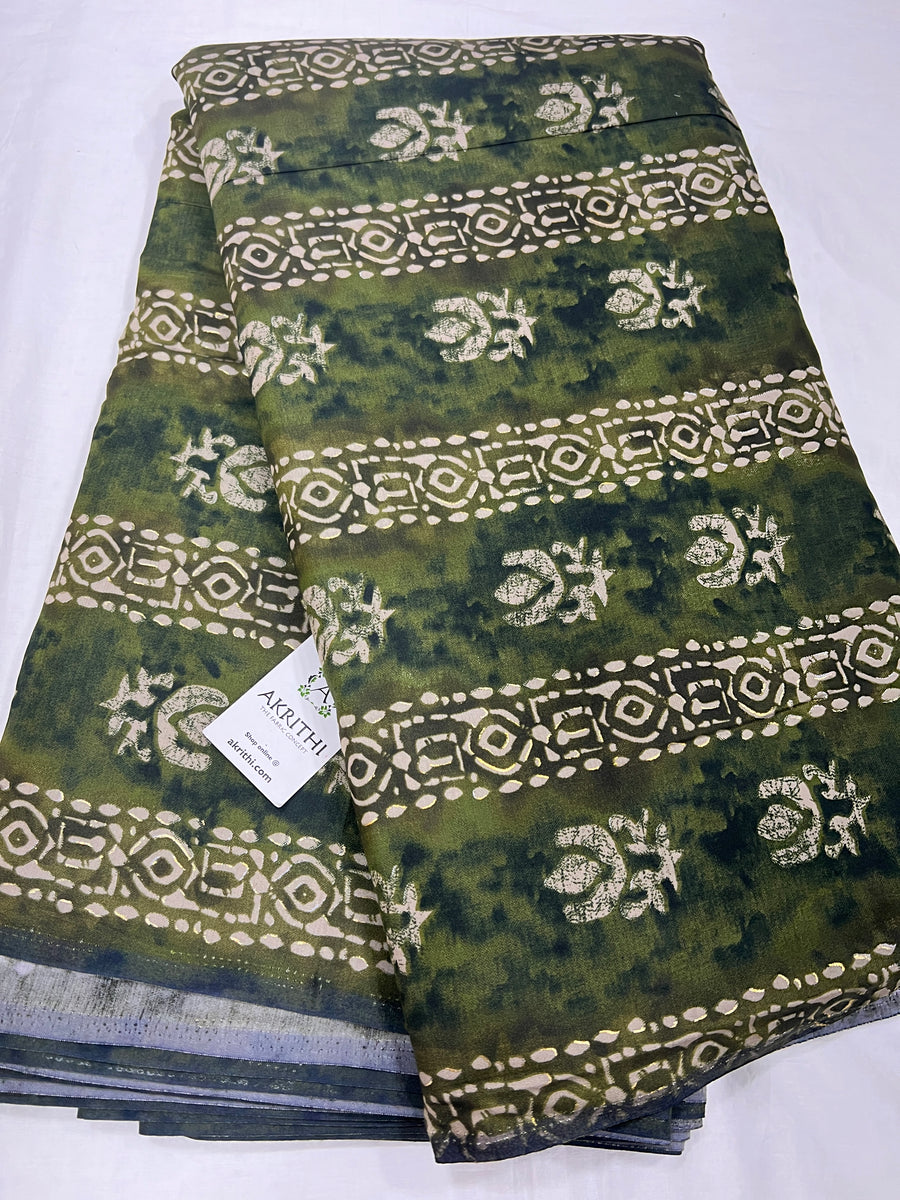 Printed silk fabric
