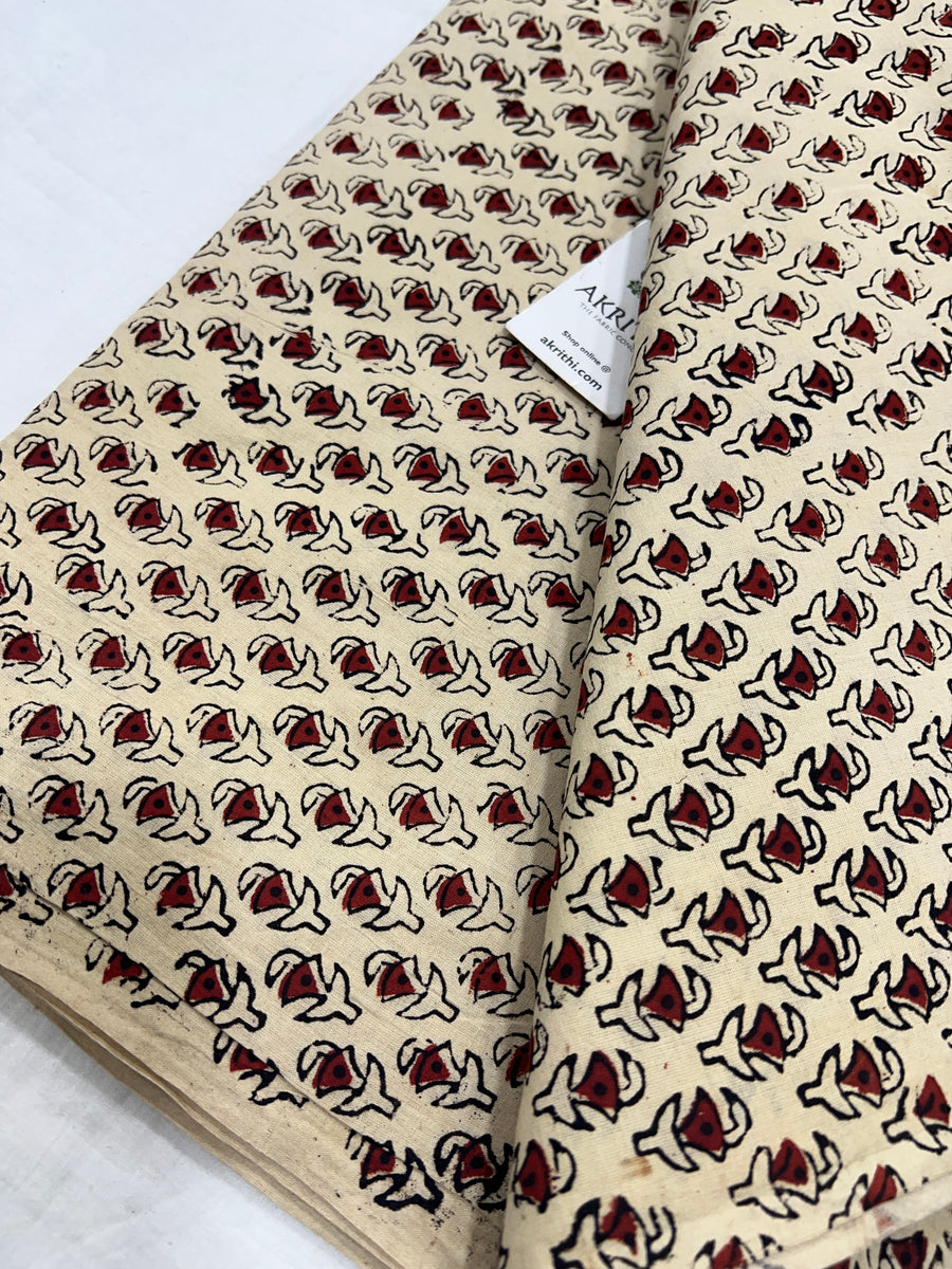 Hand block Printed pure cotton fabric