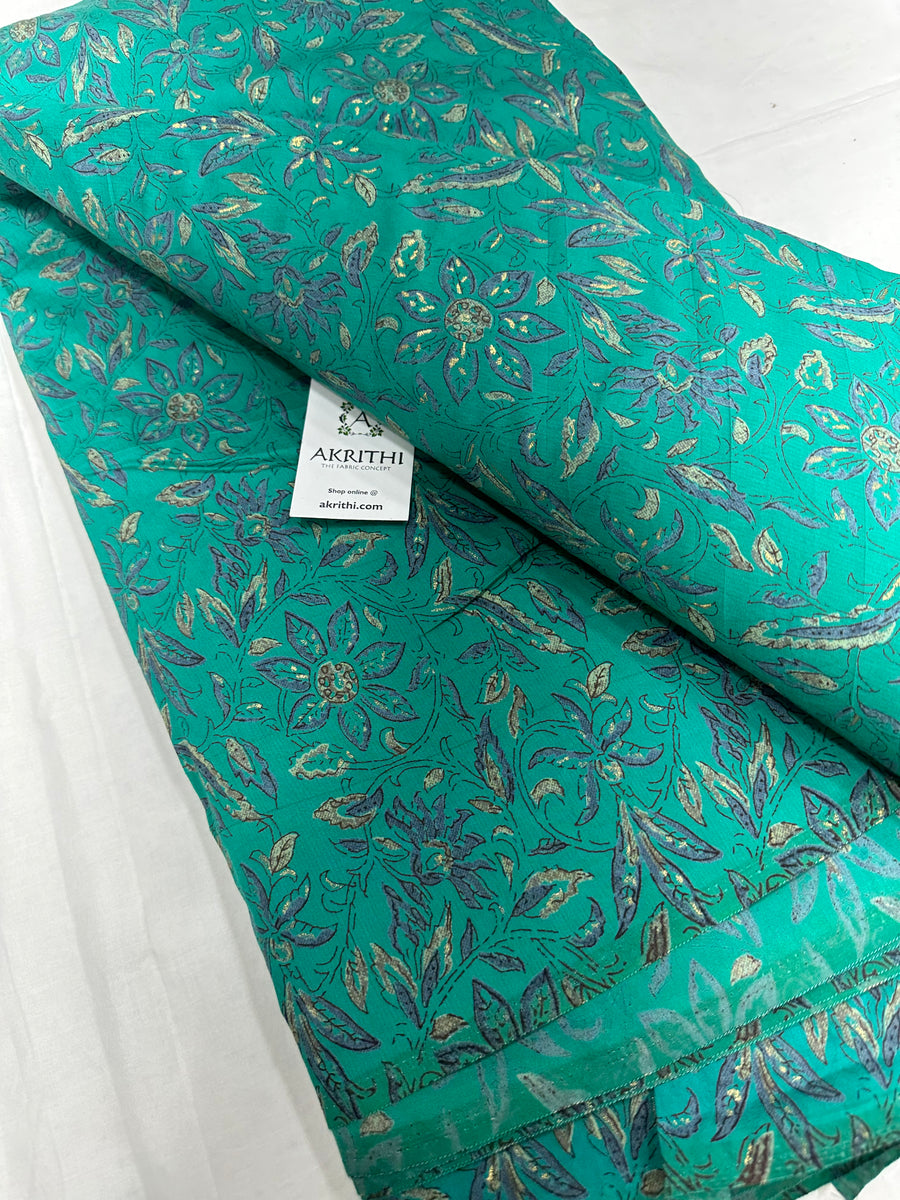 Printed silk fabric