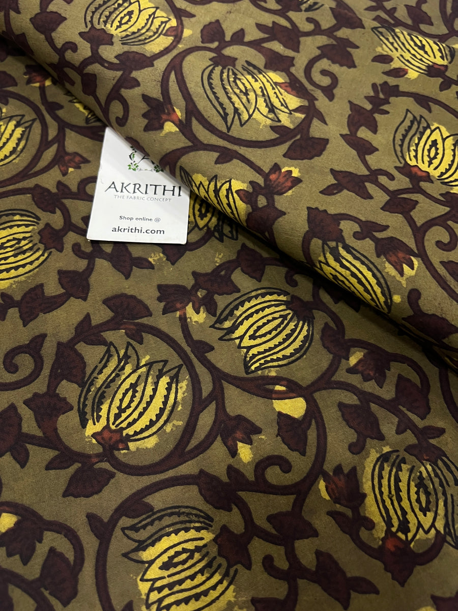 Jahota hand block printed pure cotton fabric