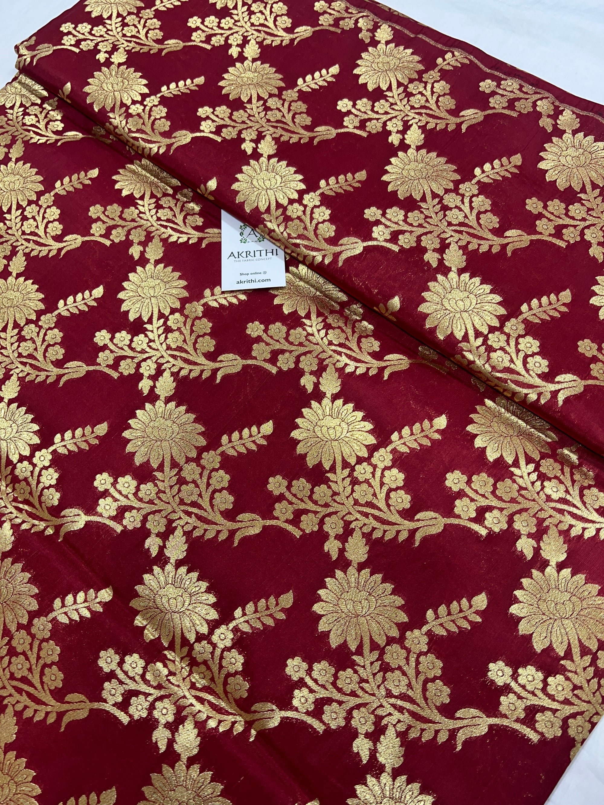 Pure Banarasi brocade fabric