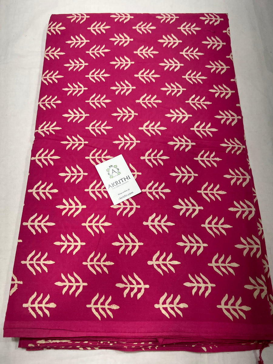 Dabu block Printed pure cotton fabric