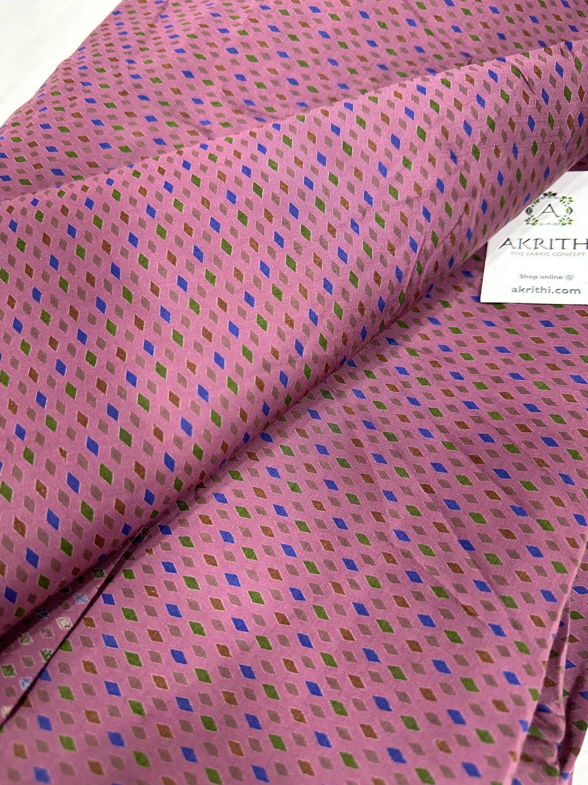 Printed silk fabric