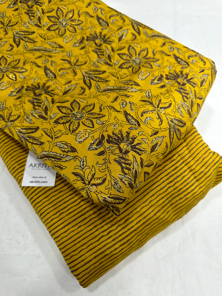 Printed silk salwar suit