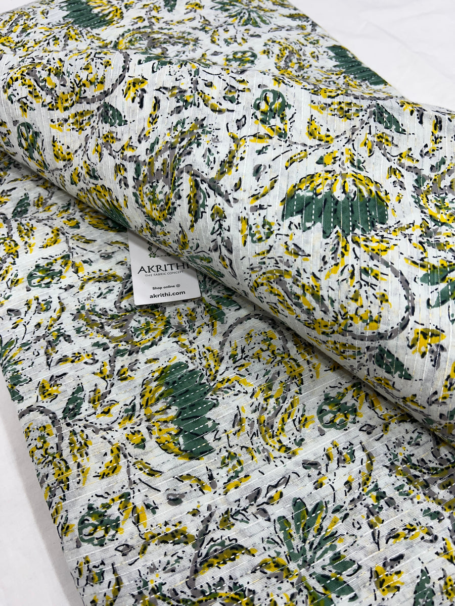 Kantha Printed pure cotton fabric